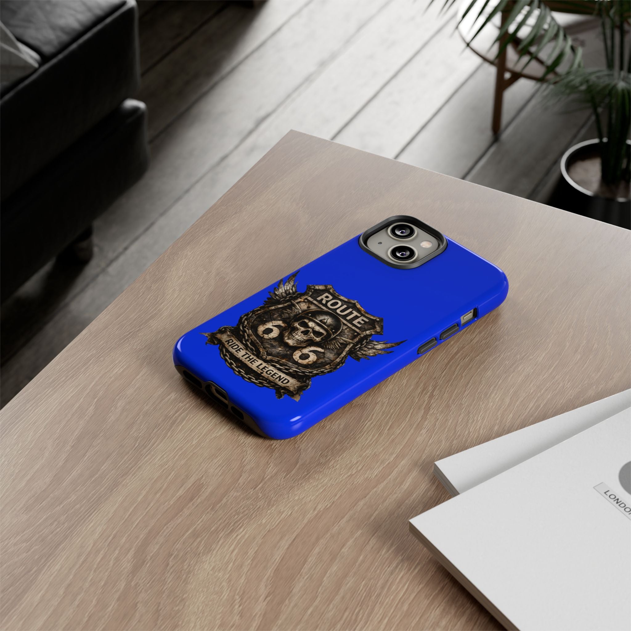 Route 66 Skull Helmet phone case | Motorcycle emblem, Ride the Legend