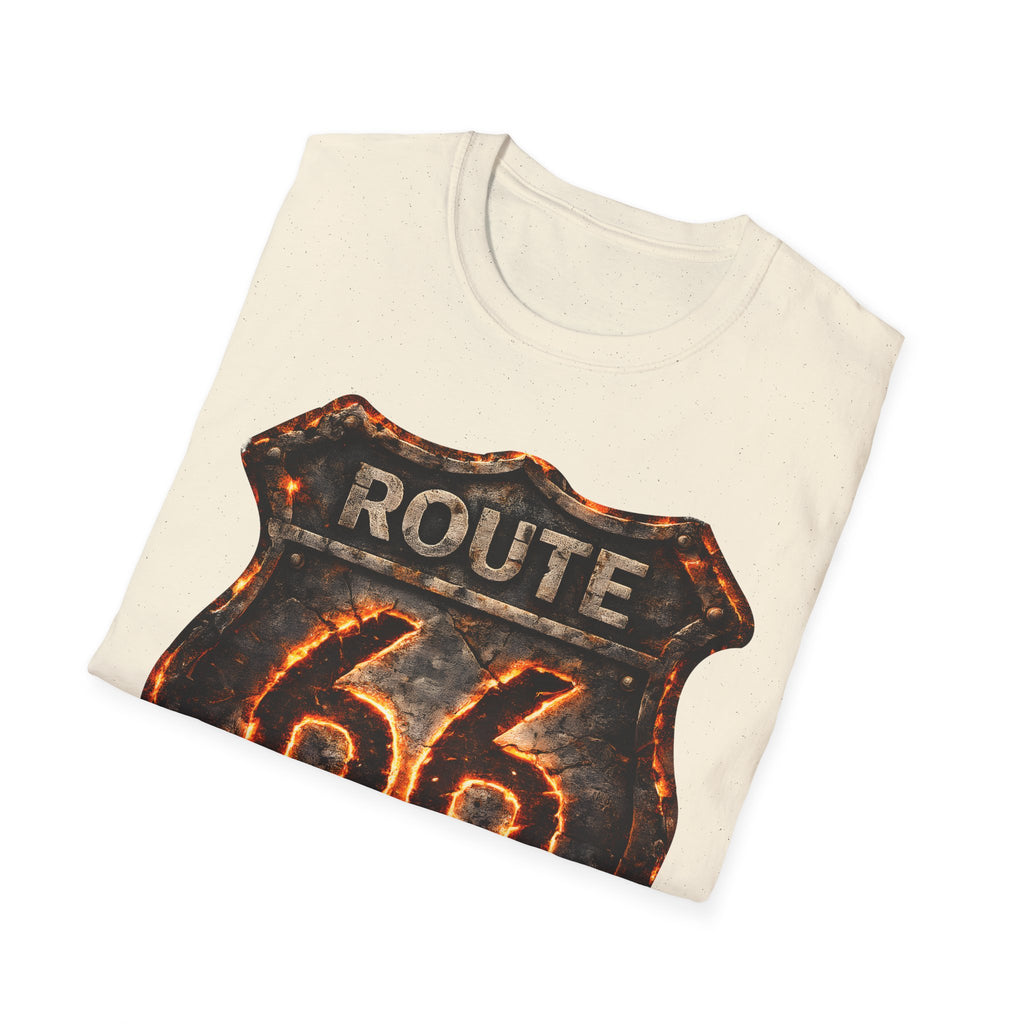 Vintage Route 66 Shield T-Shirt | Retro Road Trip Sign