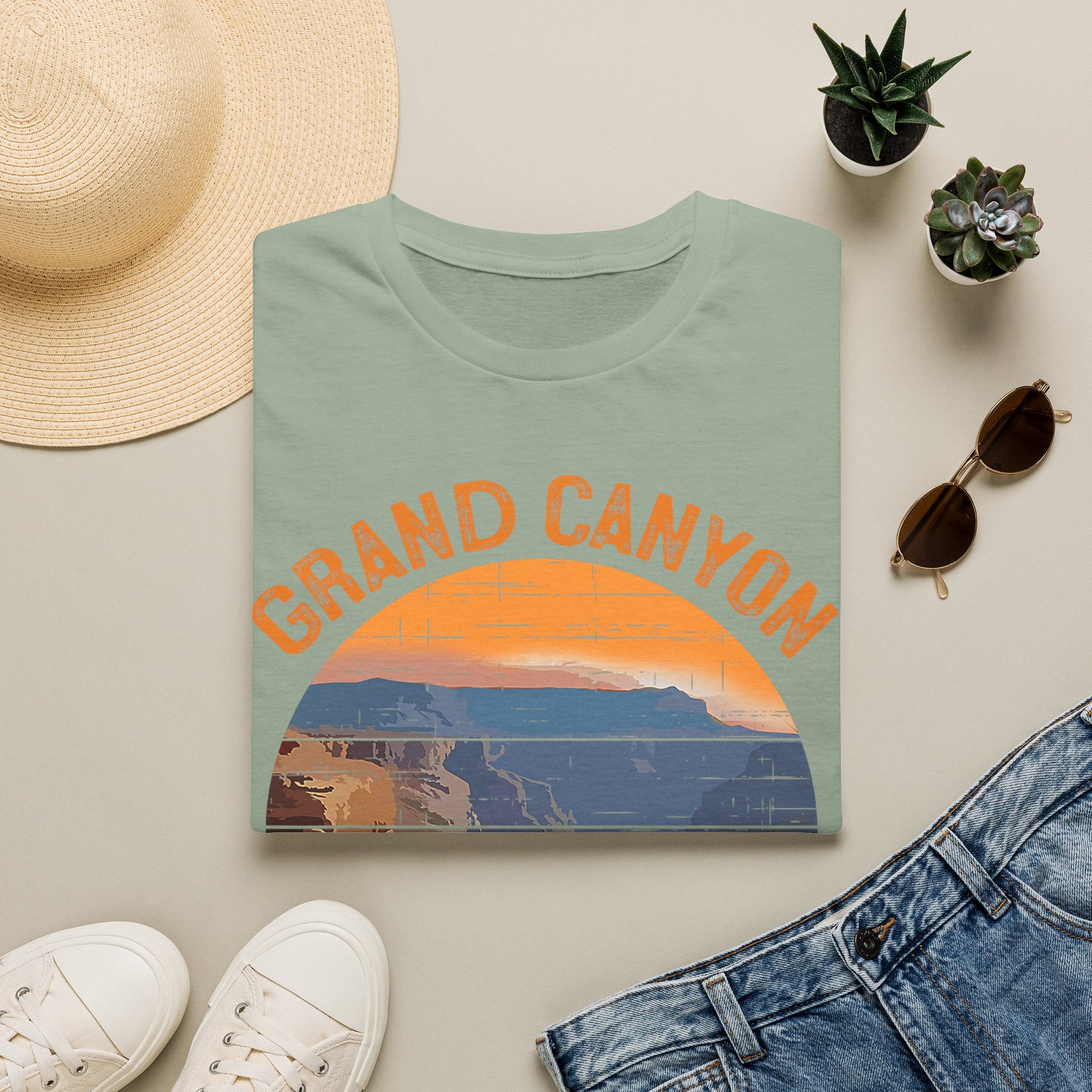 Grand Canyon National Park T-Shirt | Vintage Sunset Landscape
