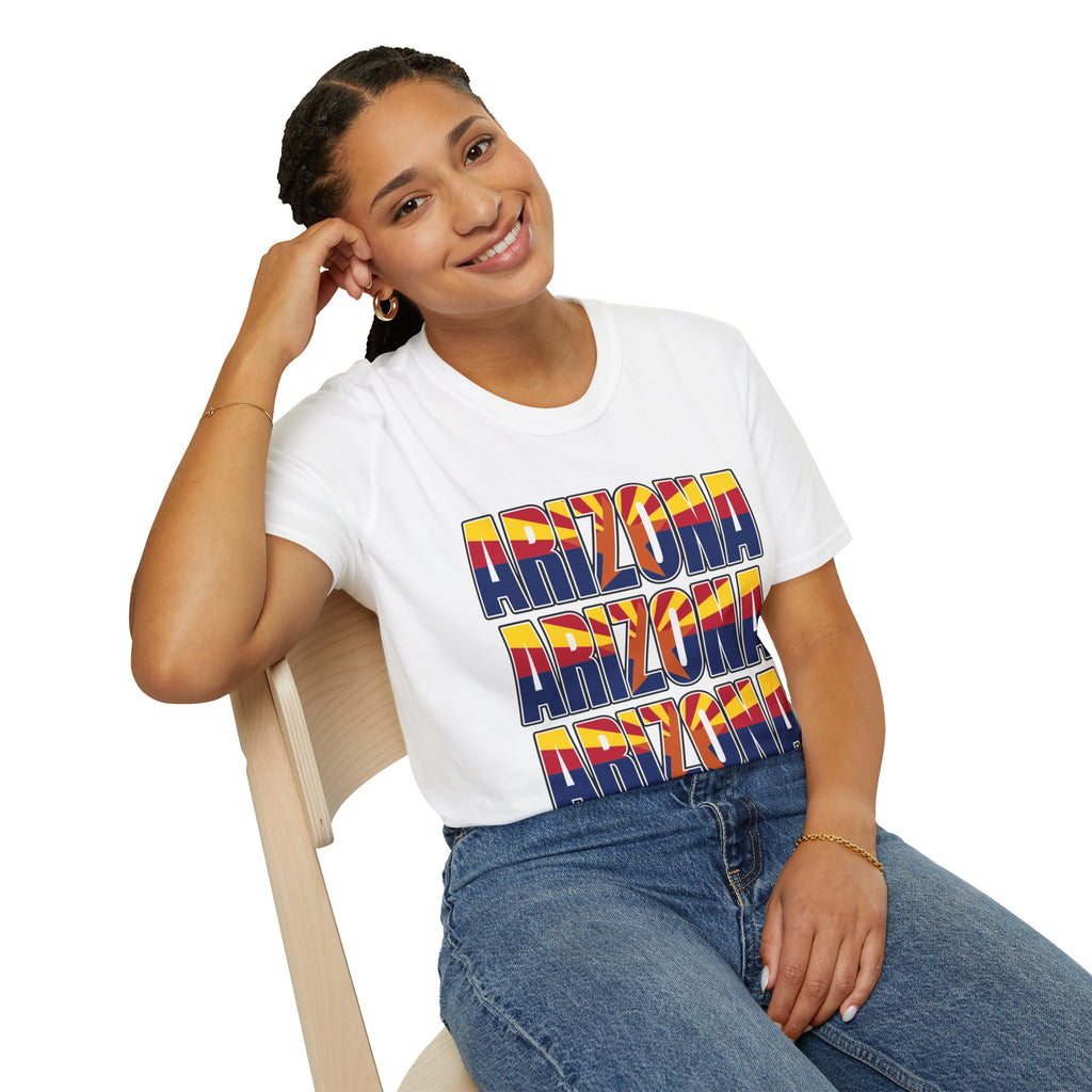 Arizona Retro Logo T‑Shirt — Vintage Sunset State Pride Tee