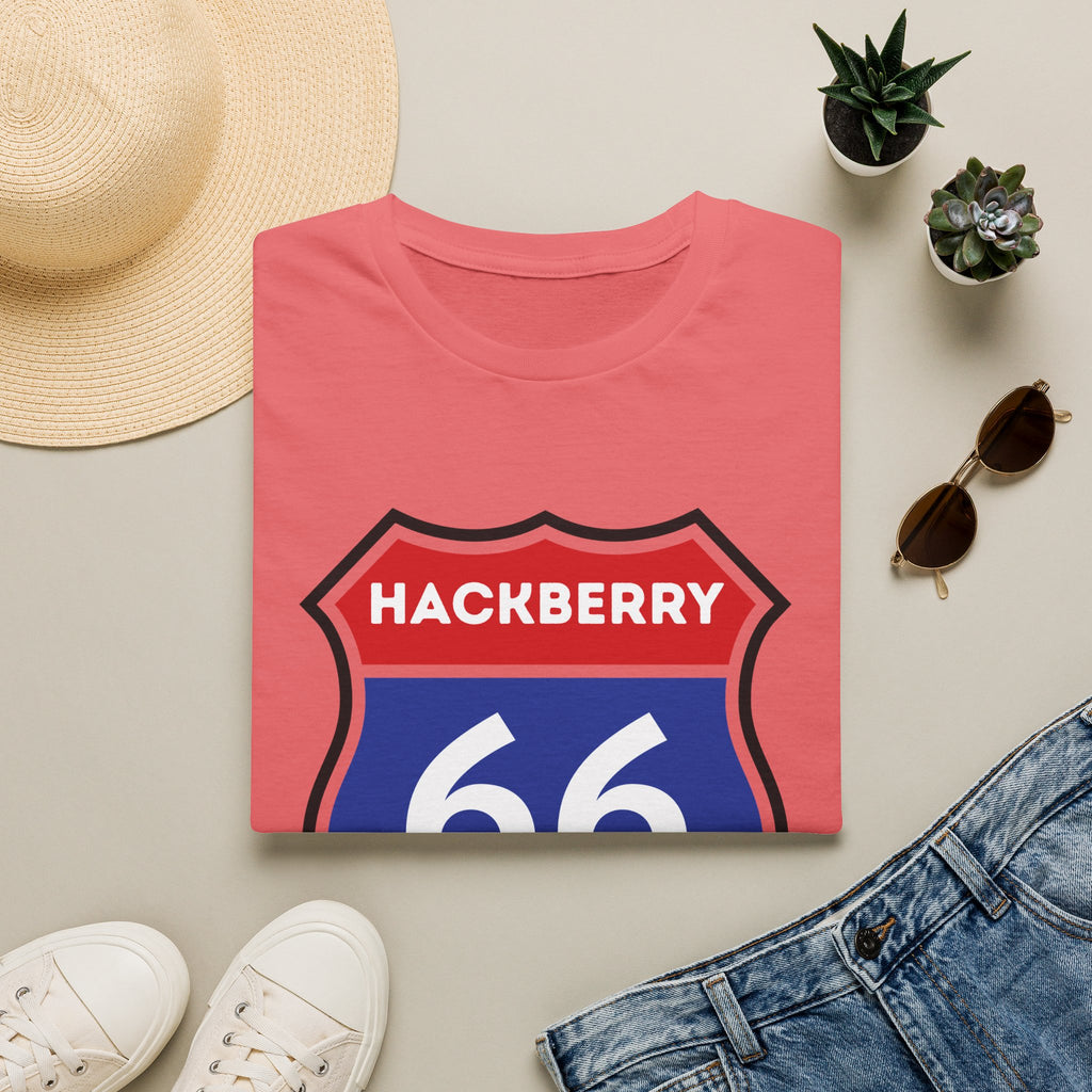 Hackberry 66 Shield T-Shirt | Route 66 Road Sign Tee
