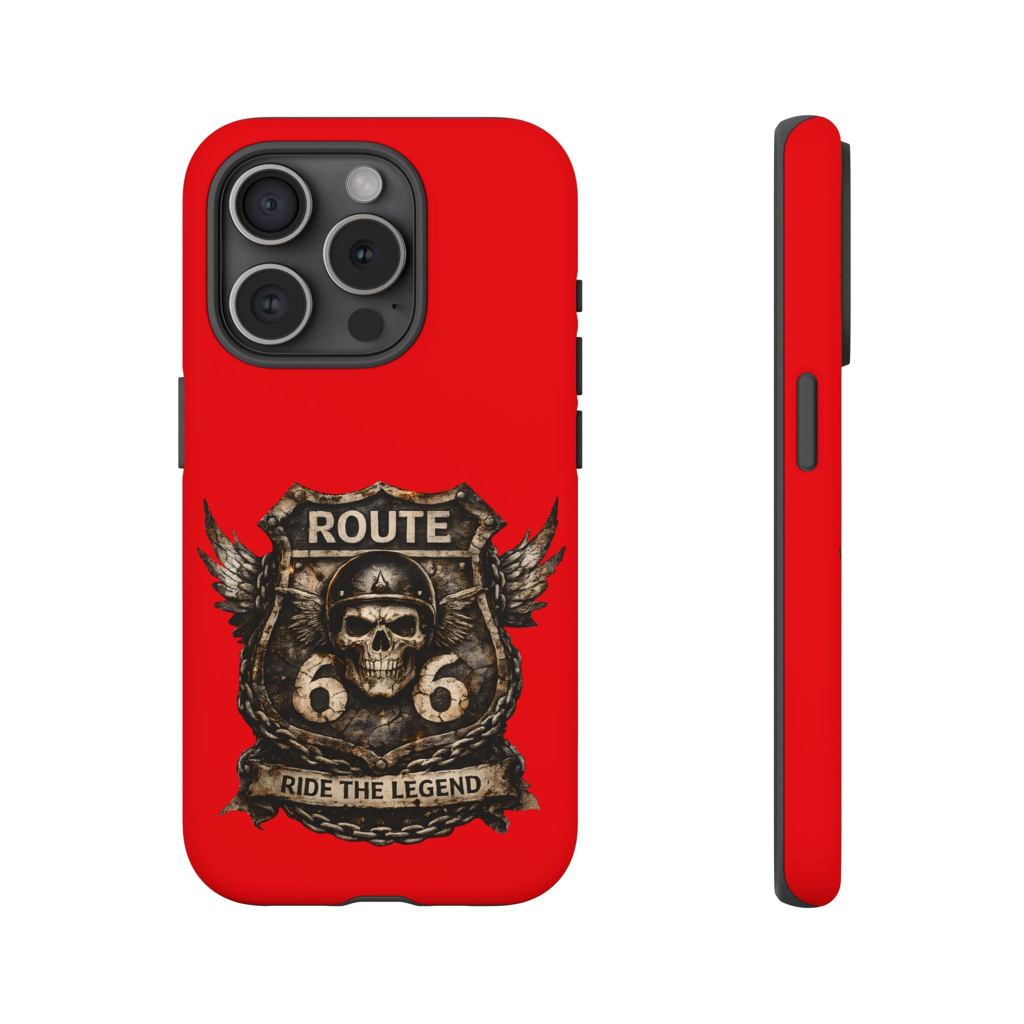 Route 66 Skull Helmet phone case | Motorcycle emblem, Ride the Legend