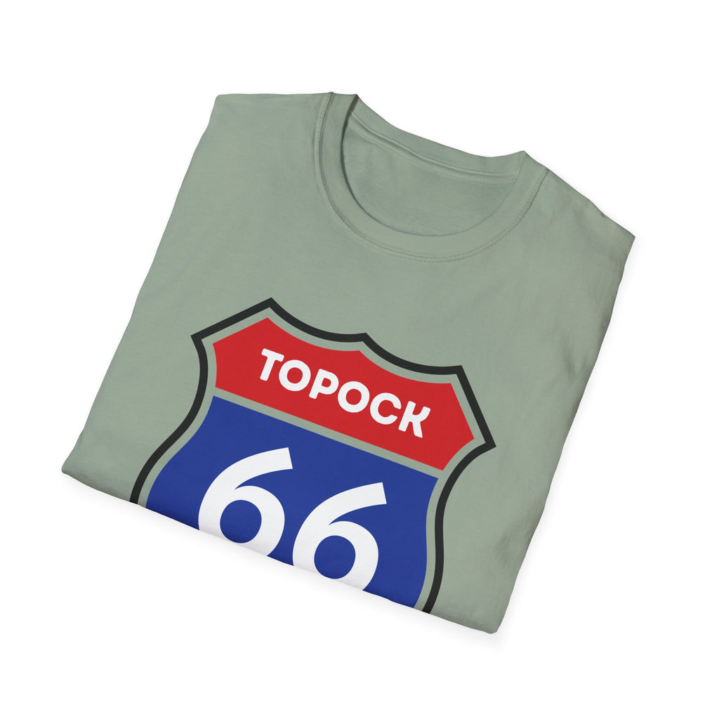 Topock 66 Shield Road Sign T-Shirt | Route 66 Arizona Travel Tee