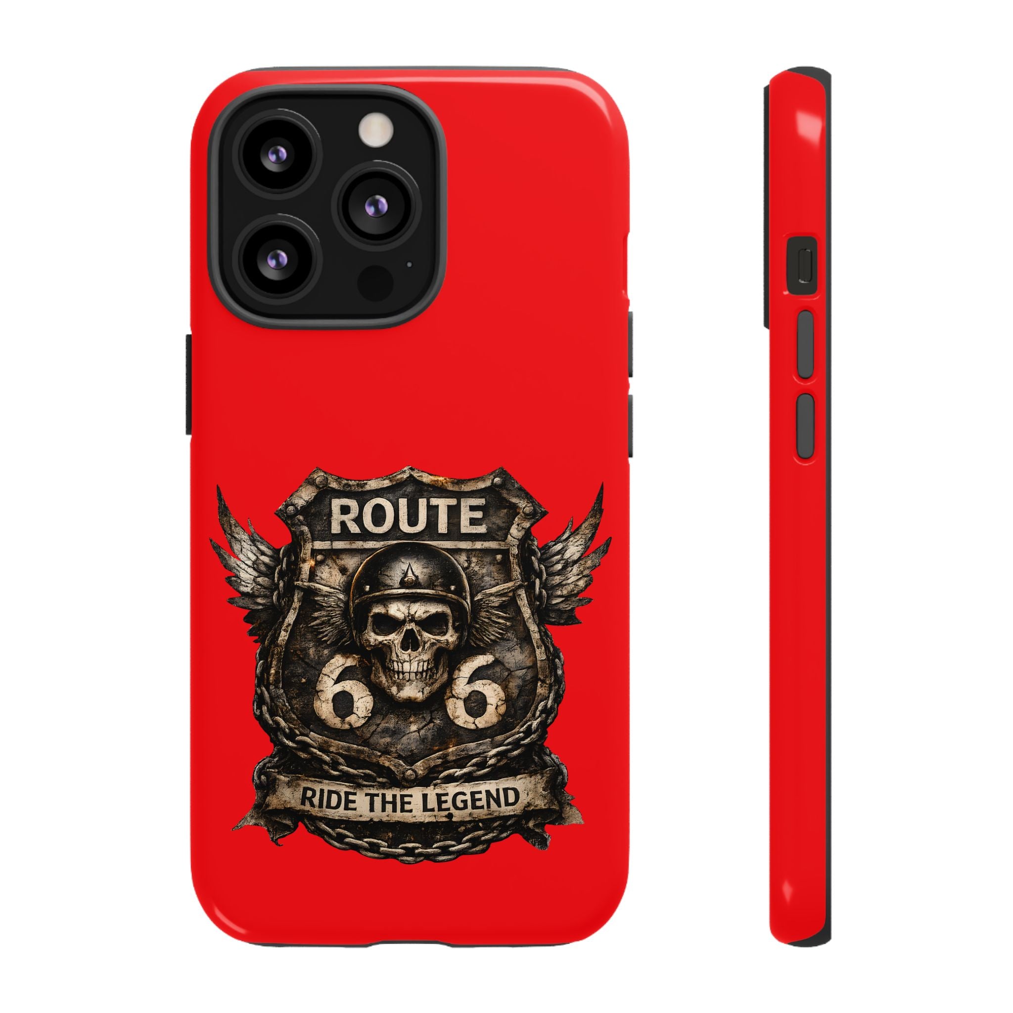 Route 66 Skull Helmet phone case | Motorcycle emblem, Ride the Legend