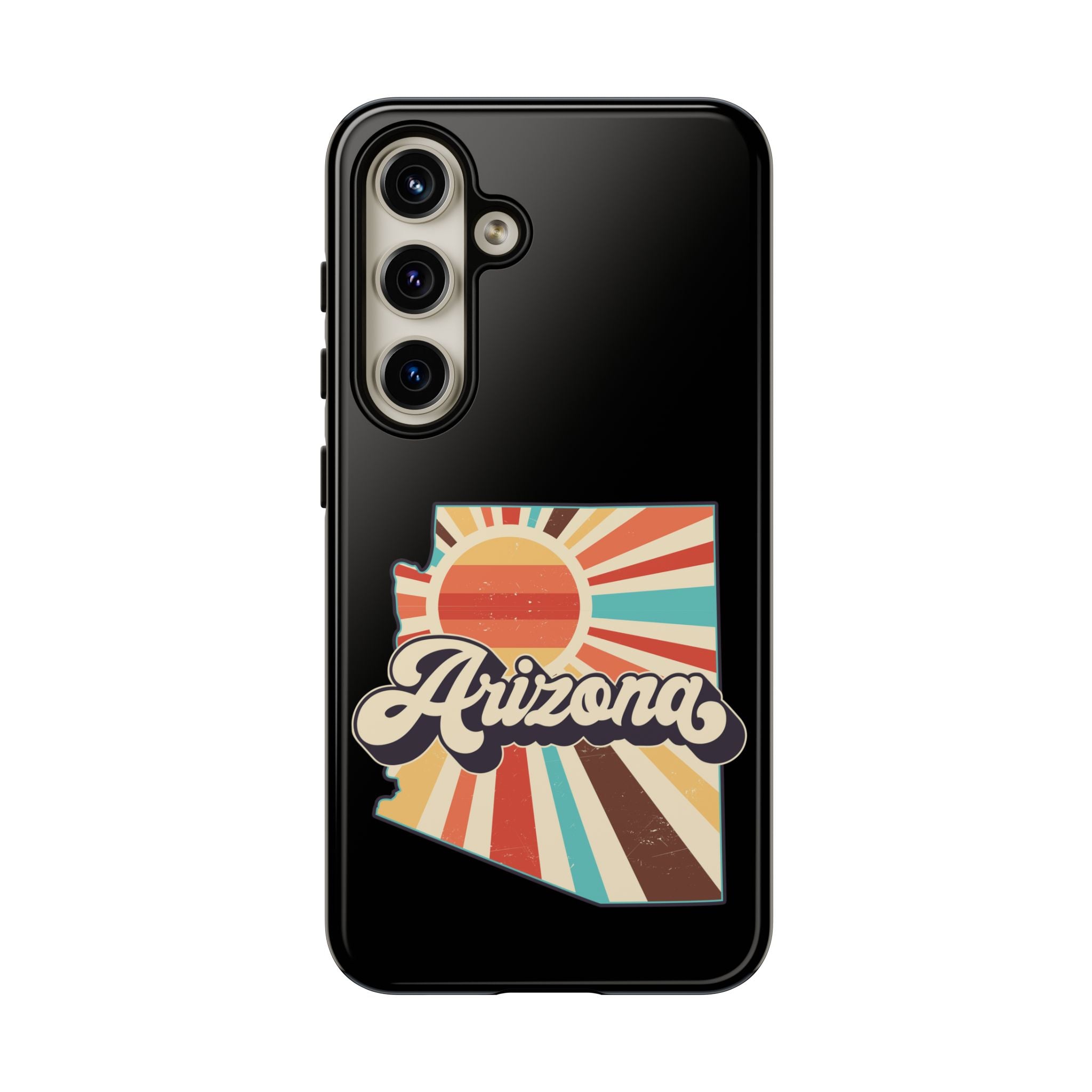 Arizona State Outline Retro Sunset Phone Case | AZ Tough Case