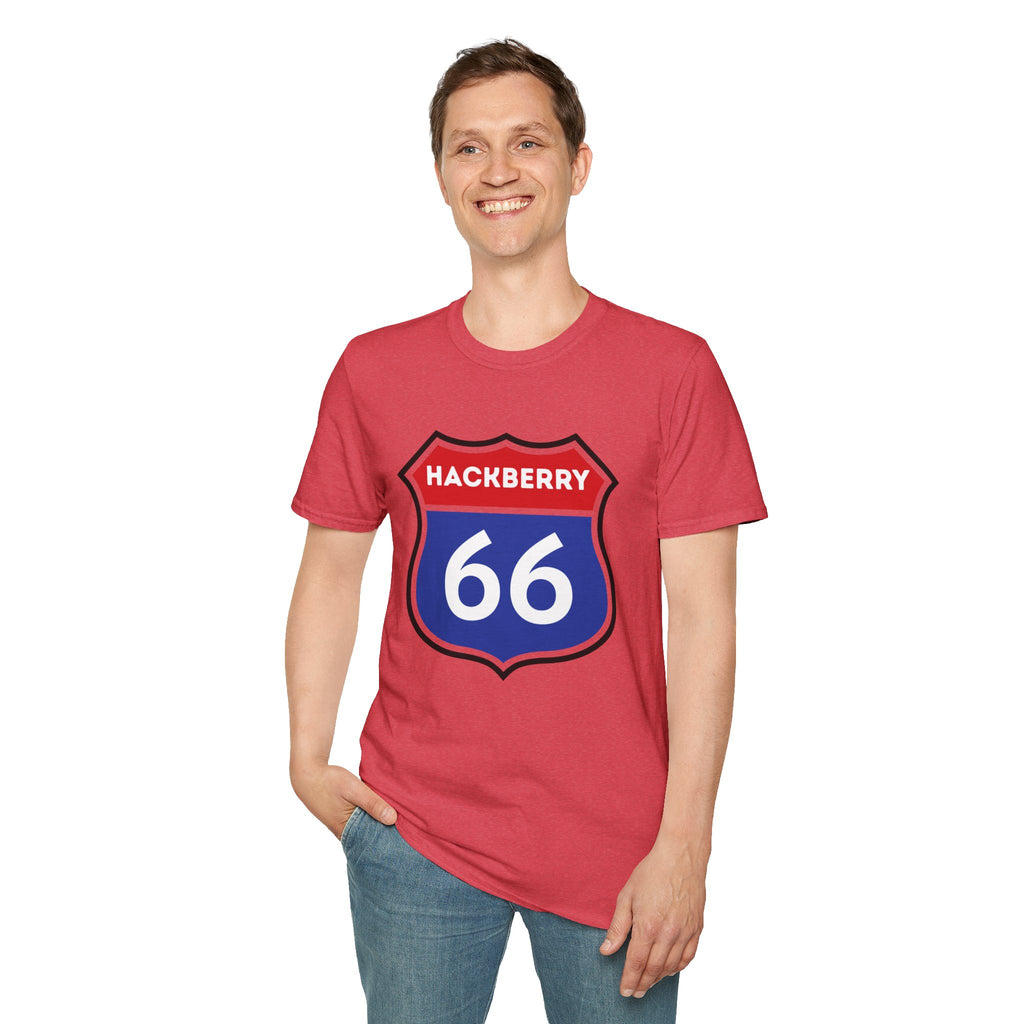 Hackberry 66 Shield T-Shirt | Route 66 Road Sign Tee
