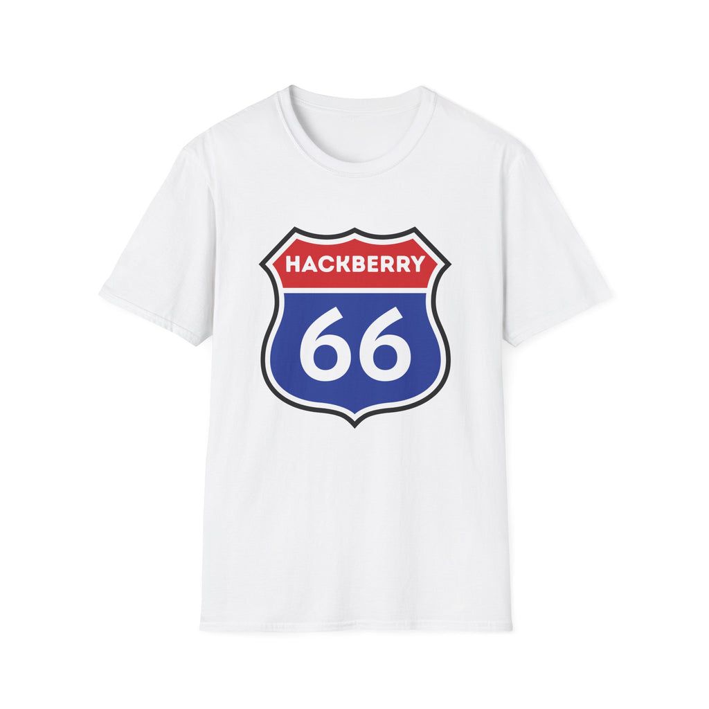 Hackberry 66 Shield T-Shirt | Route 66 Road Sign Tee