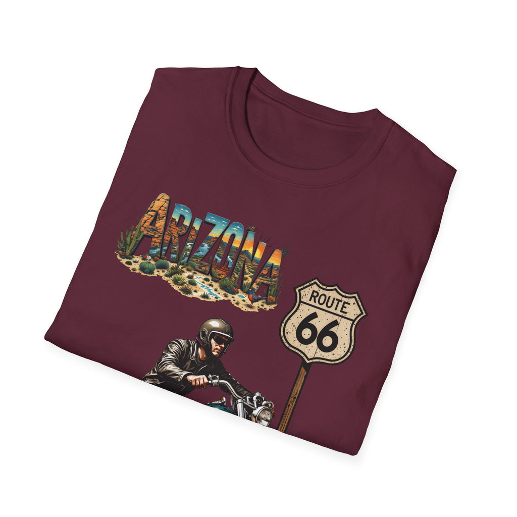 Arizona Route 66 Motorcycle T-Shirt | Biker Road Trip Tee