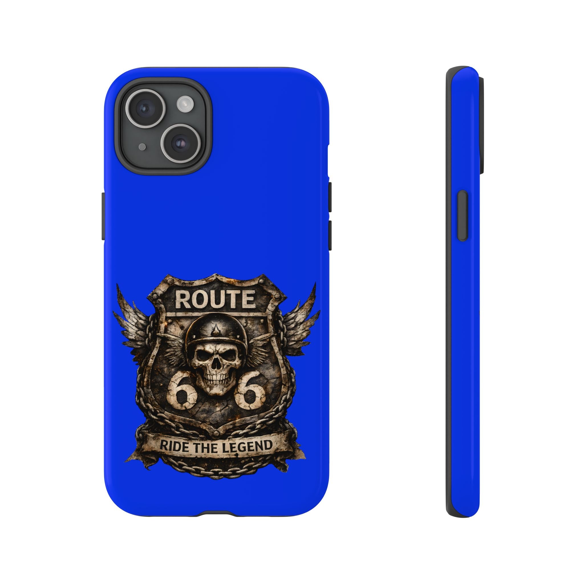 Route 66 Skull Helmet phone case | Motorcycle emblem, Ride the Legend