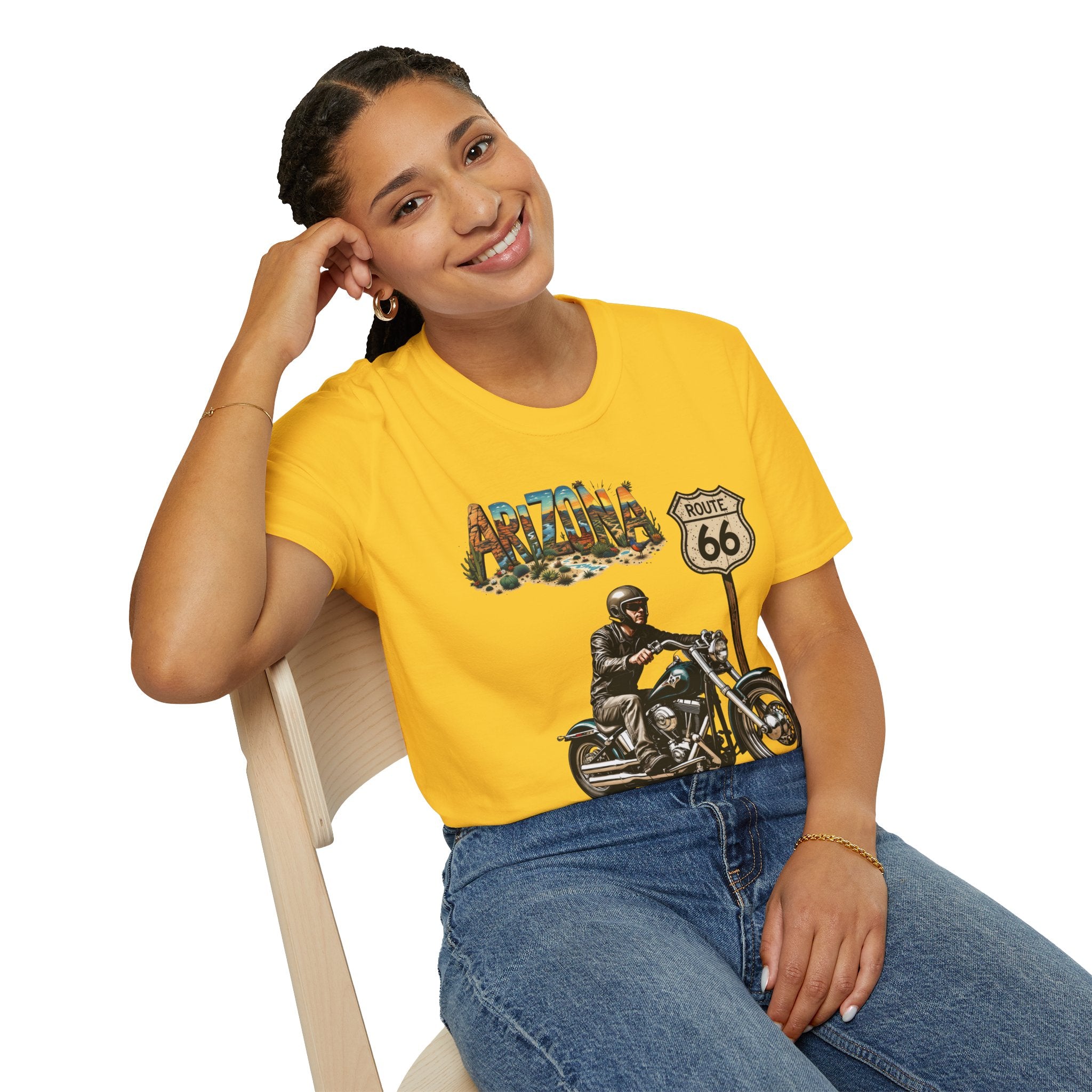 Arizona Route 66 Motorcycle T-Shirt | Biker Road Trip Tee