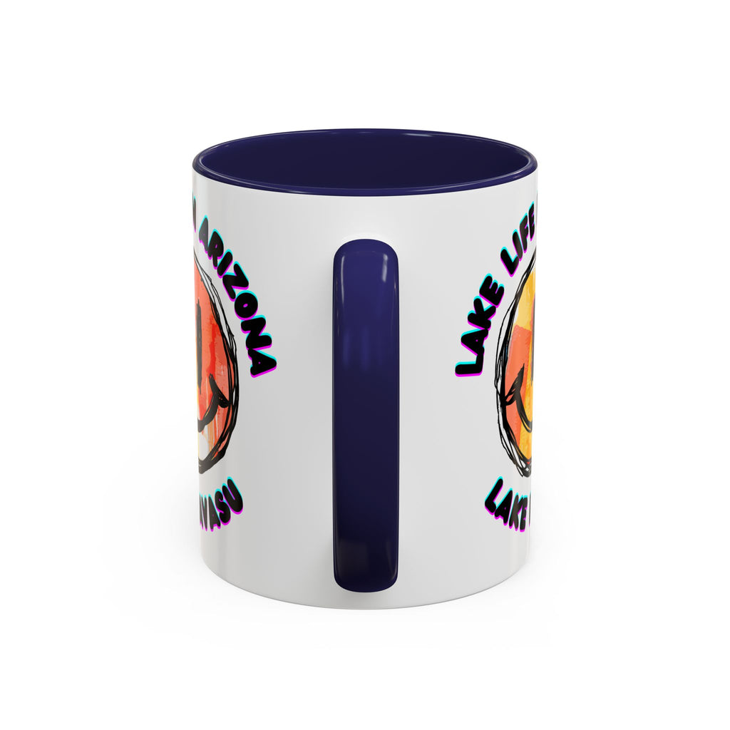 Lake Life in Arizona Smiley Mug | Lake Havasu Accent Coffee Mug