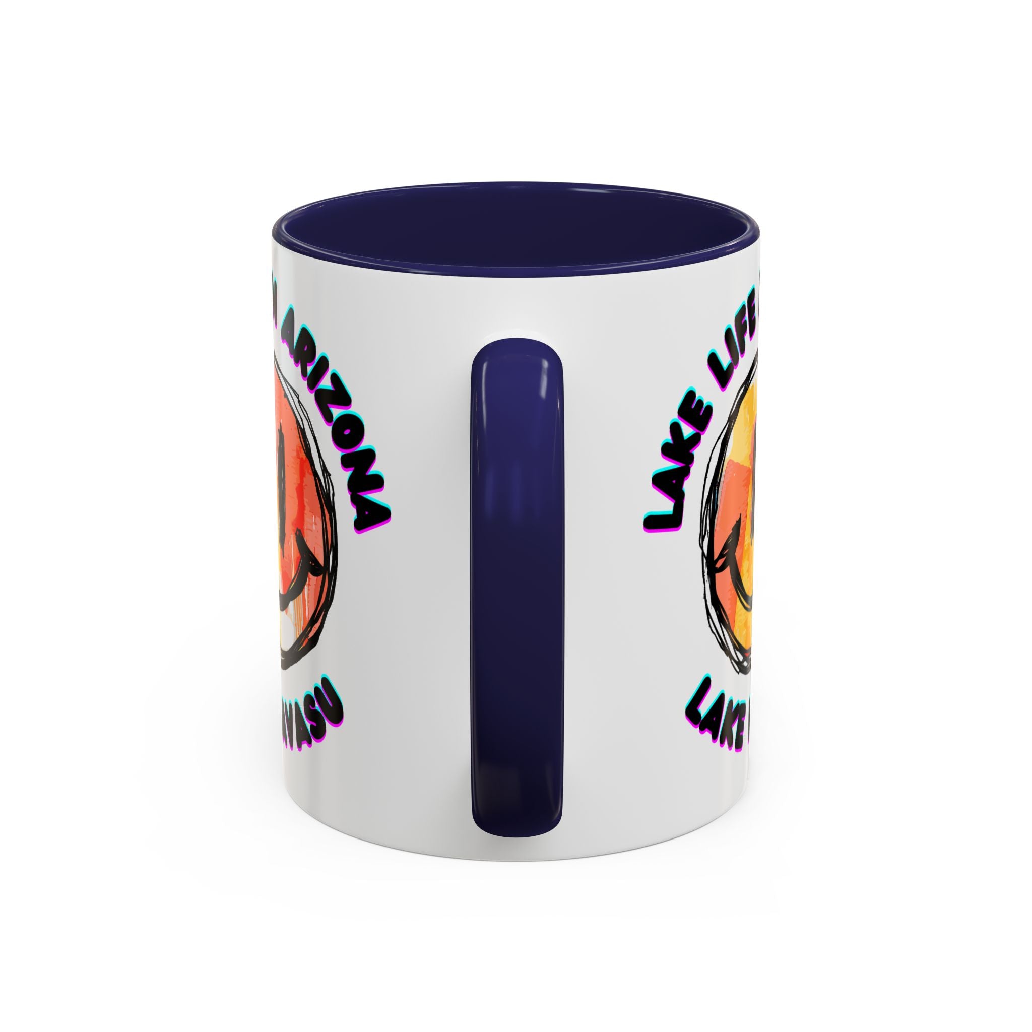 Lake Life in Arizona Smiley Mug | Lake Havasu Accent Coffee Mug