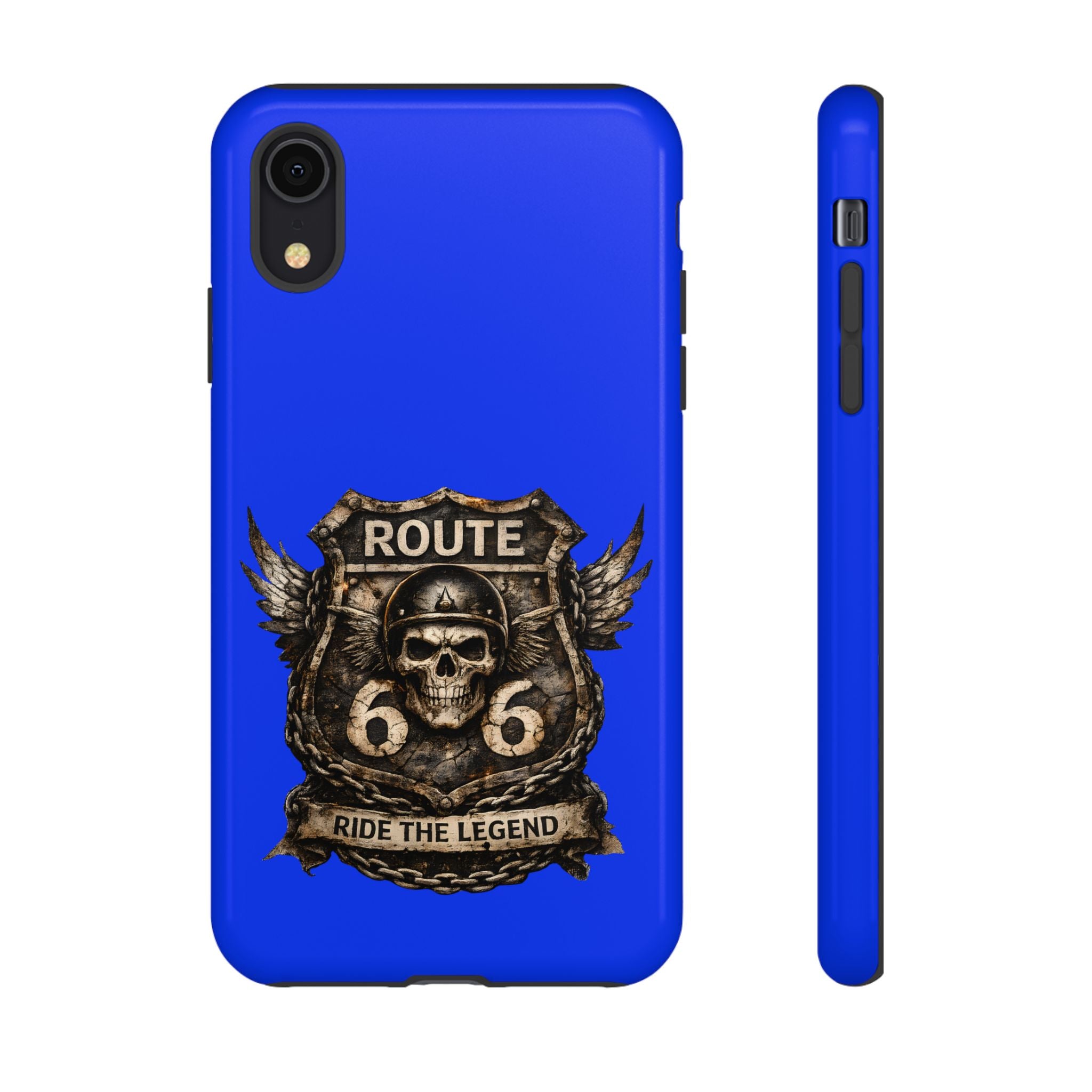 Route 66 Skull Helmet phone case | Motorcycle emblem, Ride the Legend