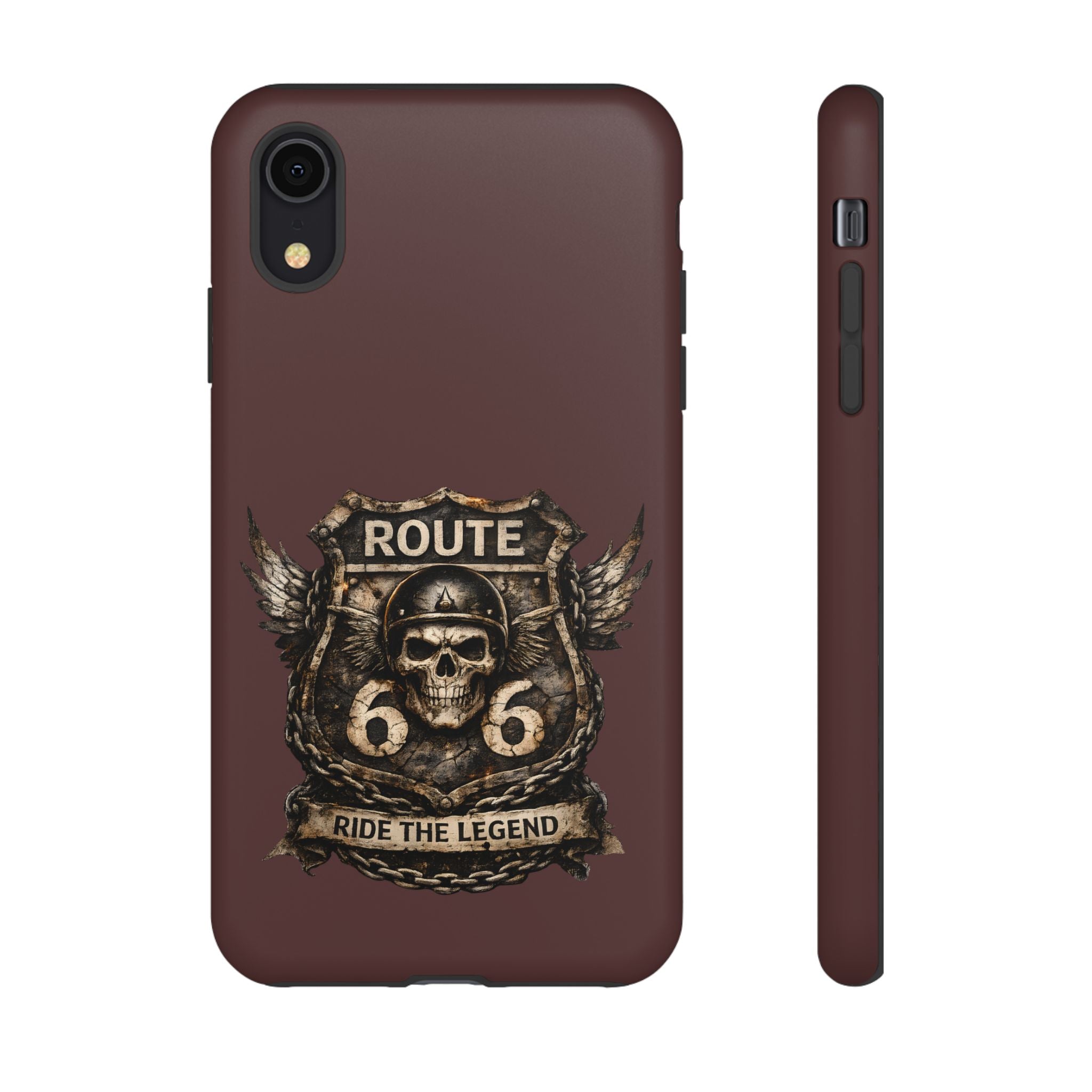 Route 66 Skull Helmet phone case | Motorcycle emblem, Ride the Legend