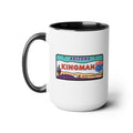 Kingman Arizona Route 66 Two-Tone Coffee Mugs, 15oz