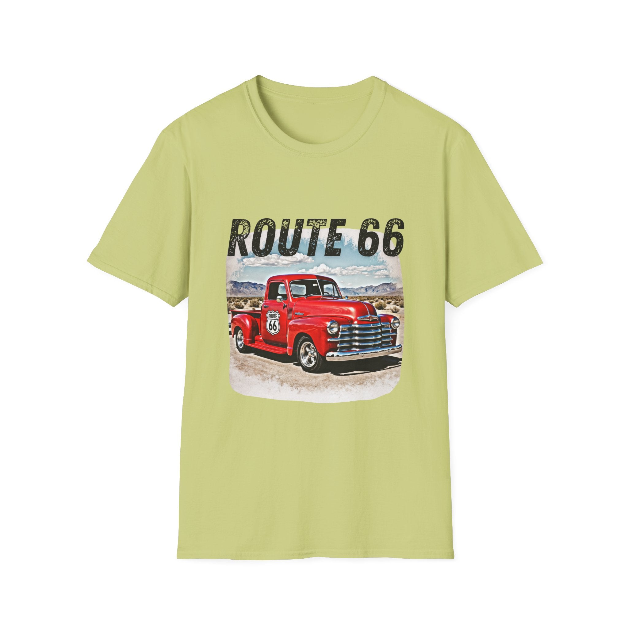 Route 66 Red Vintage Truck T-Shirt | Retro Highway Graphic