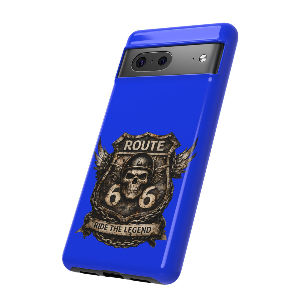 Route 66 Skull Helmet phone case | Motorcycle emblem, Ride the Legend