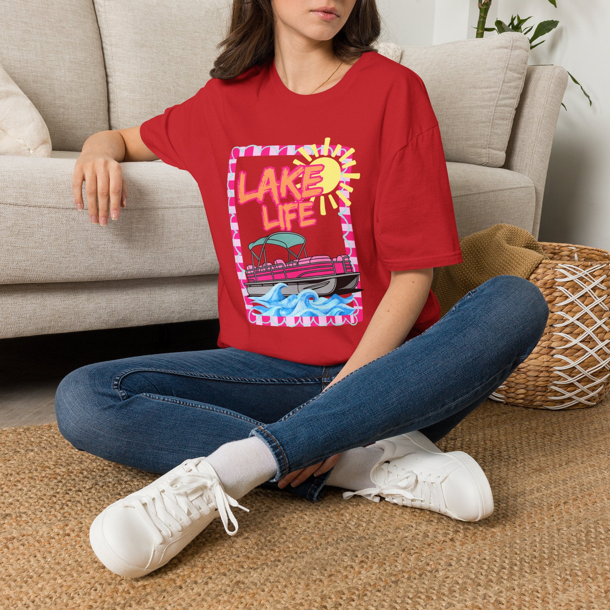 Lake Life Pontoon Boat T-Shirt | Summer Lake Vibes