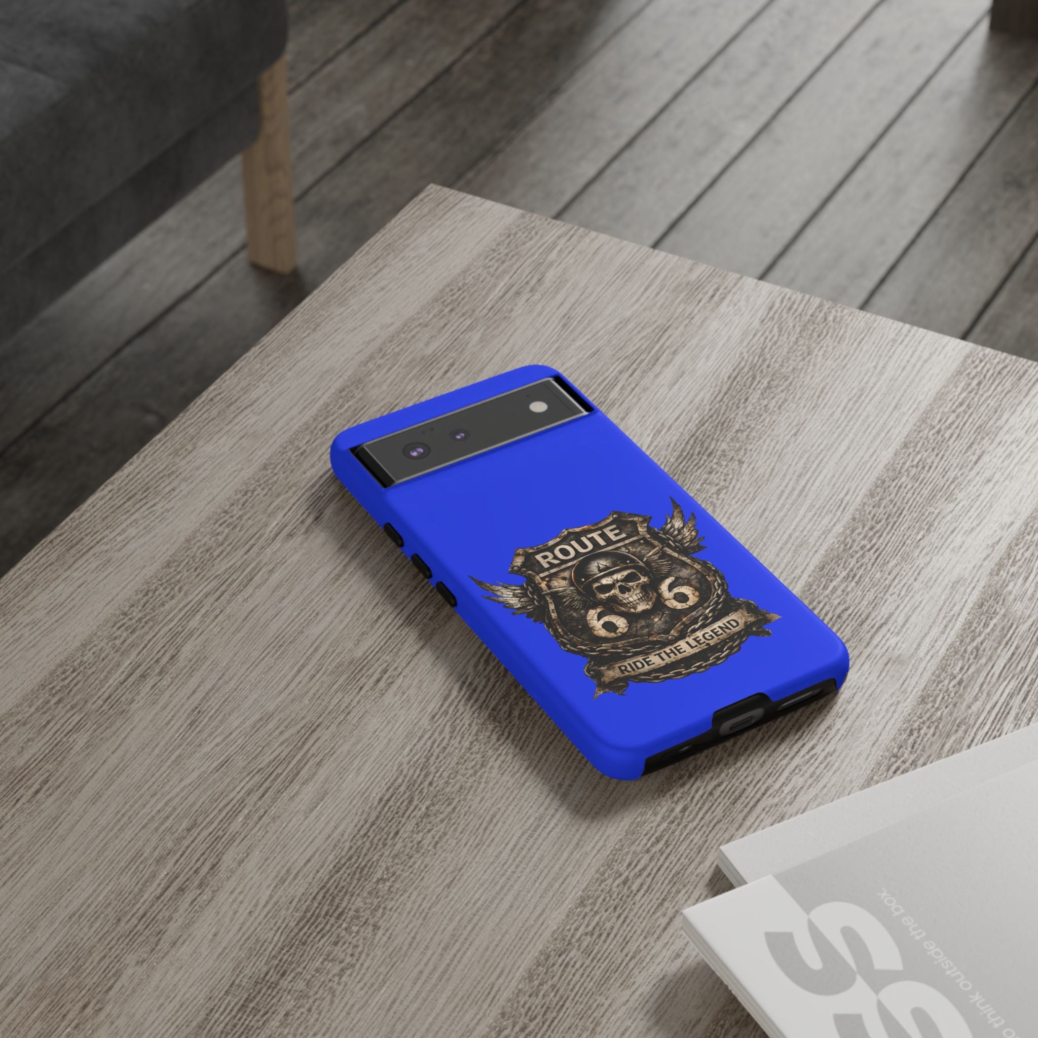 Route 66 Skull Helmet phone case | Motorcycle emblem, Ride the Legend