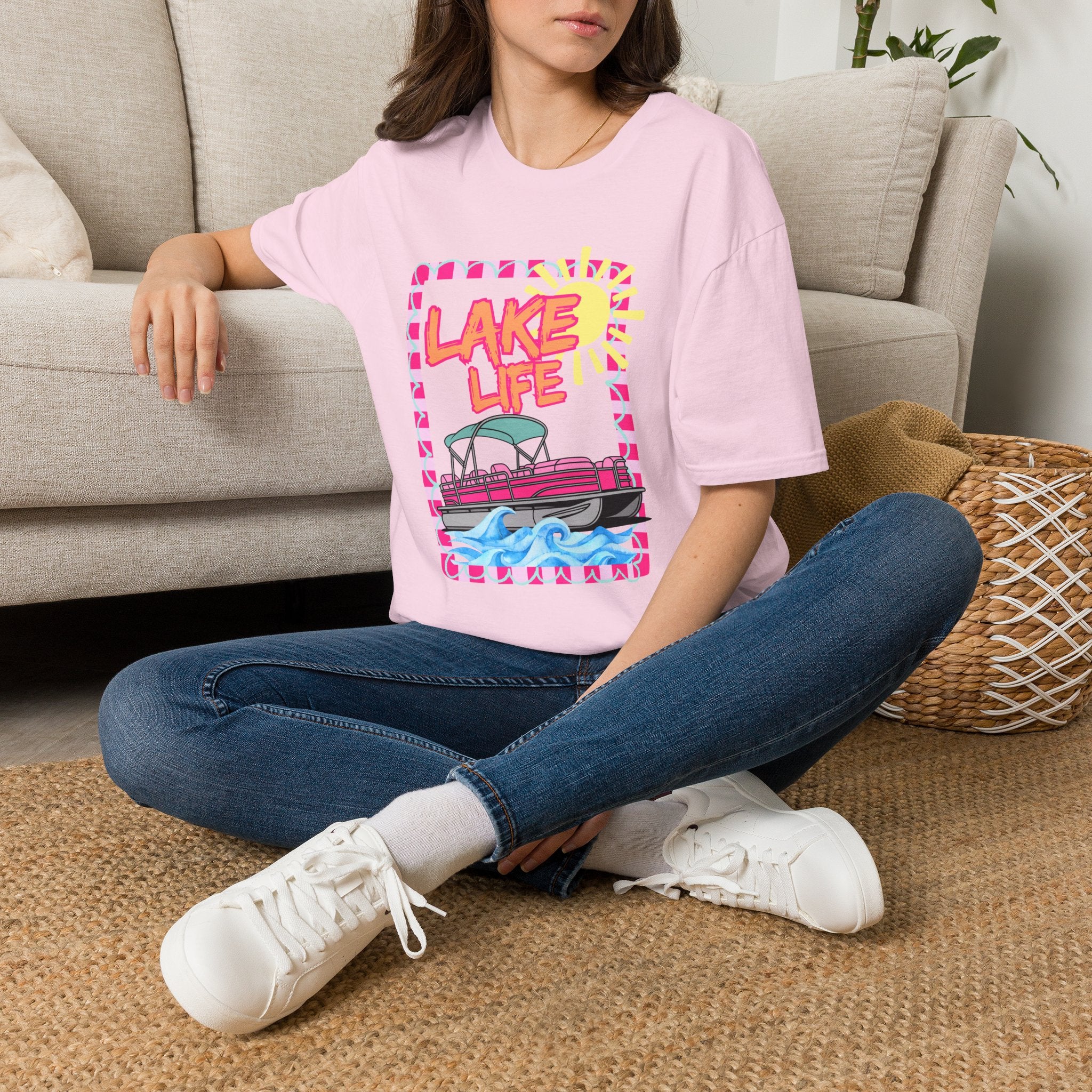 Lake Life Pontoon Boat T-Shirt | Summer Lake Vibes