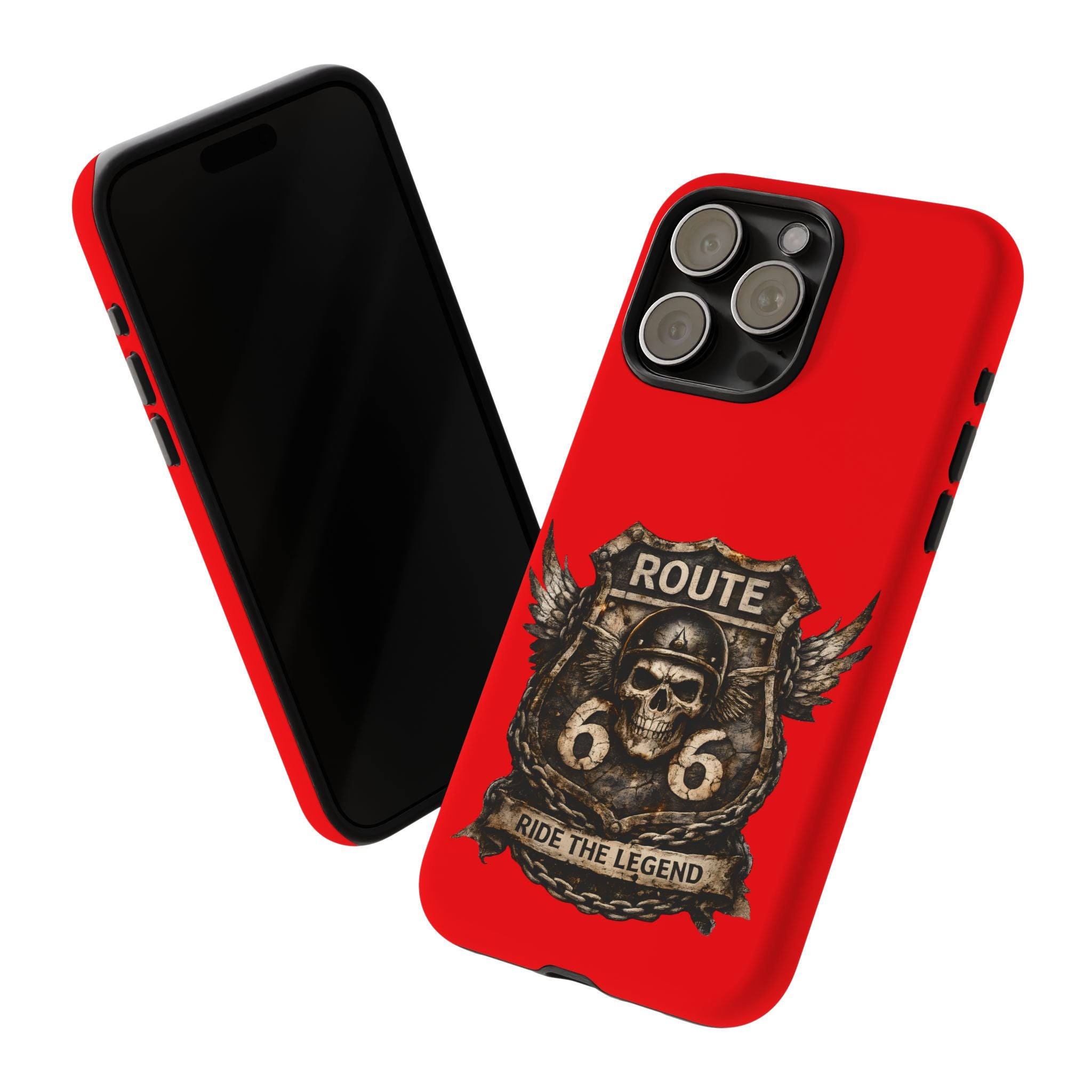 Route 66 Skull Helmet phone case | Motorcycle emblem, Ride the Legend