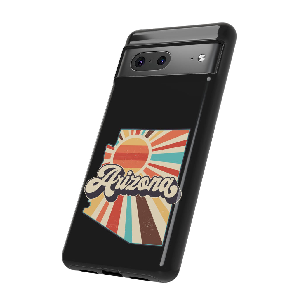 Arizona State Outline Retro Sunset Phone Case | AZ Tough Case