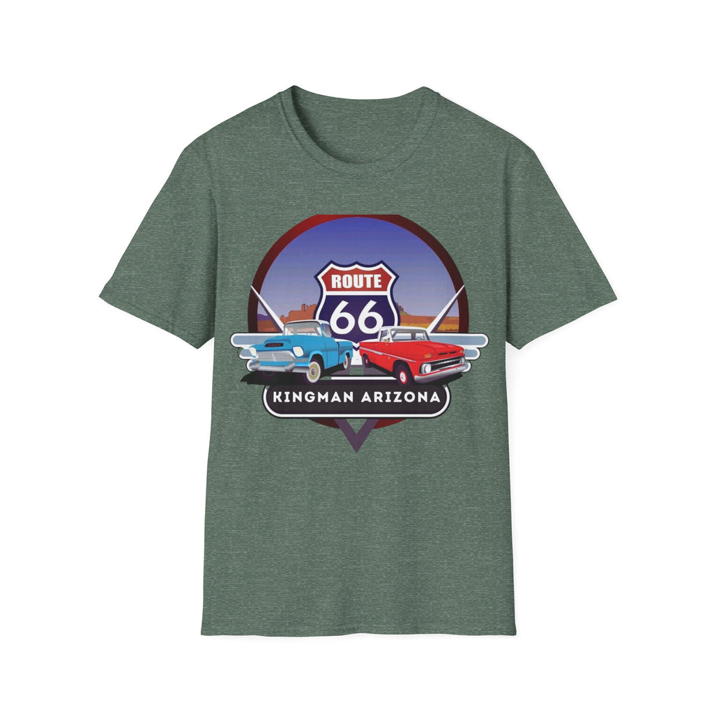 Route 66 Kingman Arizona Softstyle T-Shirt, Vintage Tee, Retro Shirt, Unisex Top, Gift for Travelers