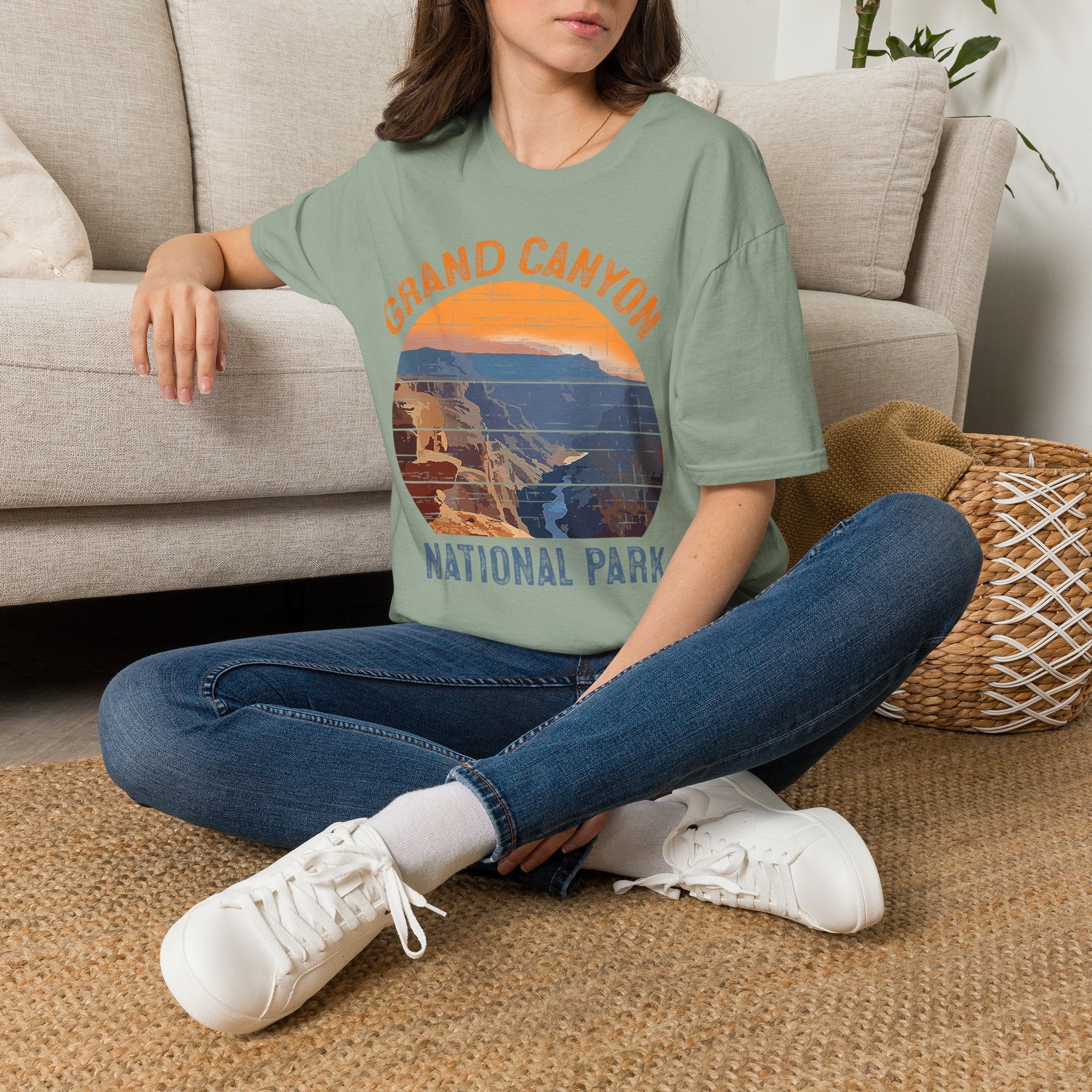 Grand Canyon National Park T-Shirt | Vintage Sunset Landscape