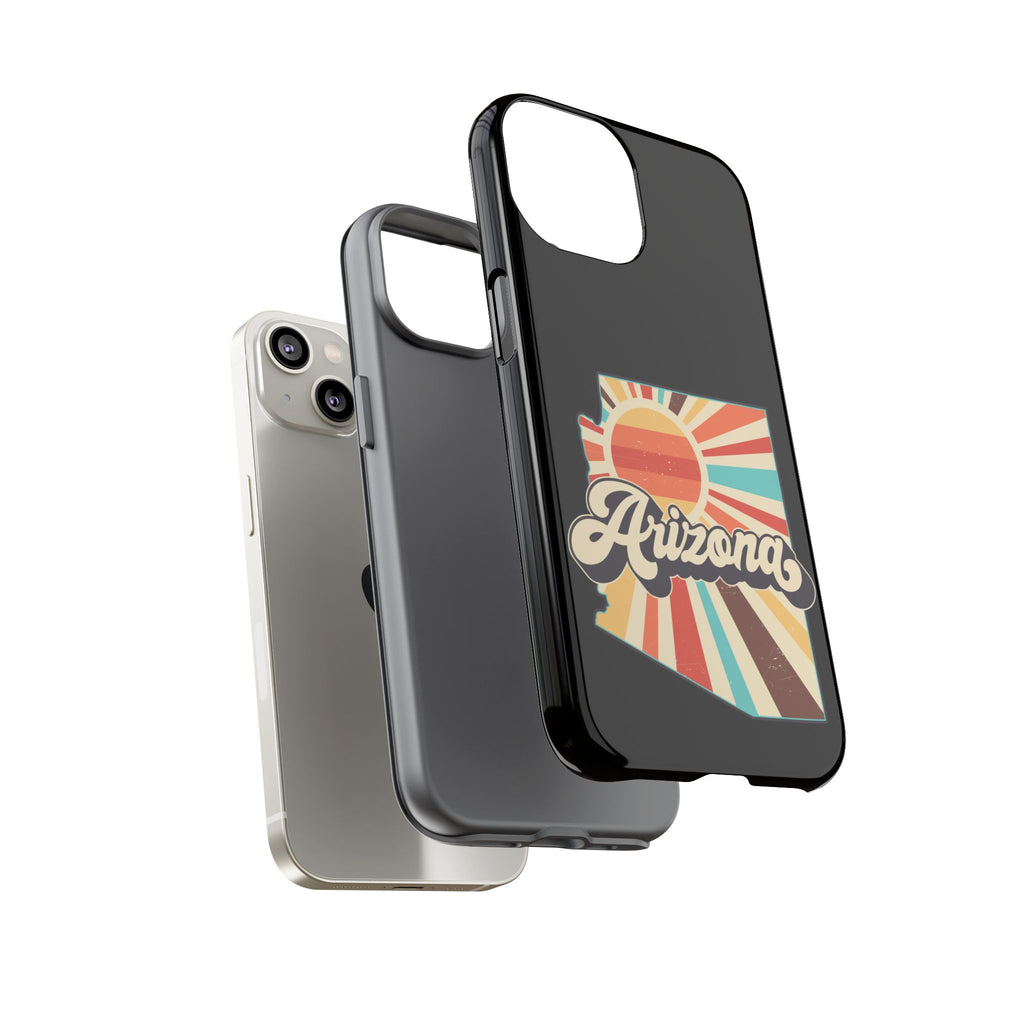 Arizona State Outline Retro Sunset Phone Case | AZ Tough Case