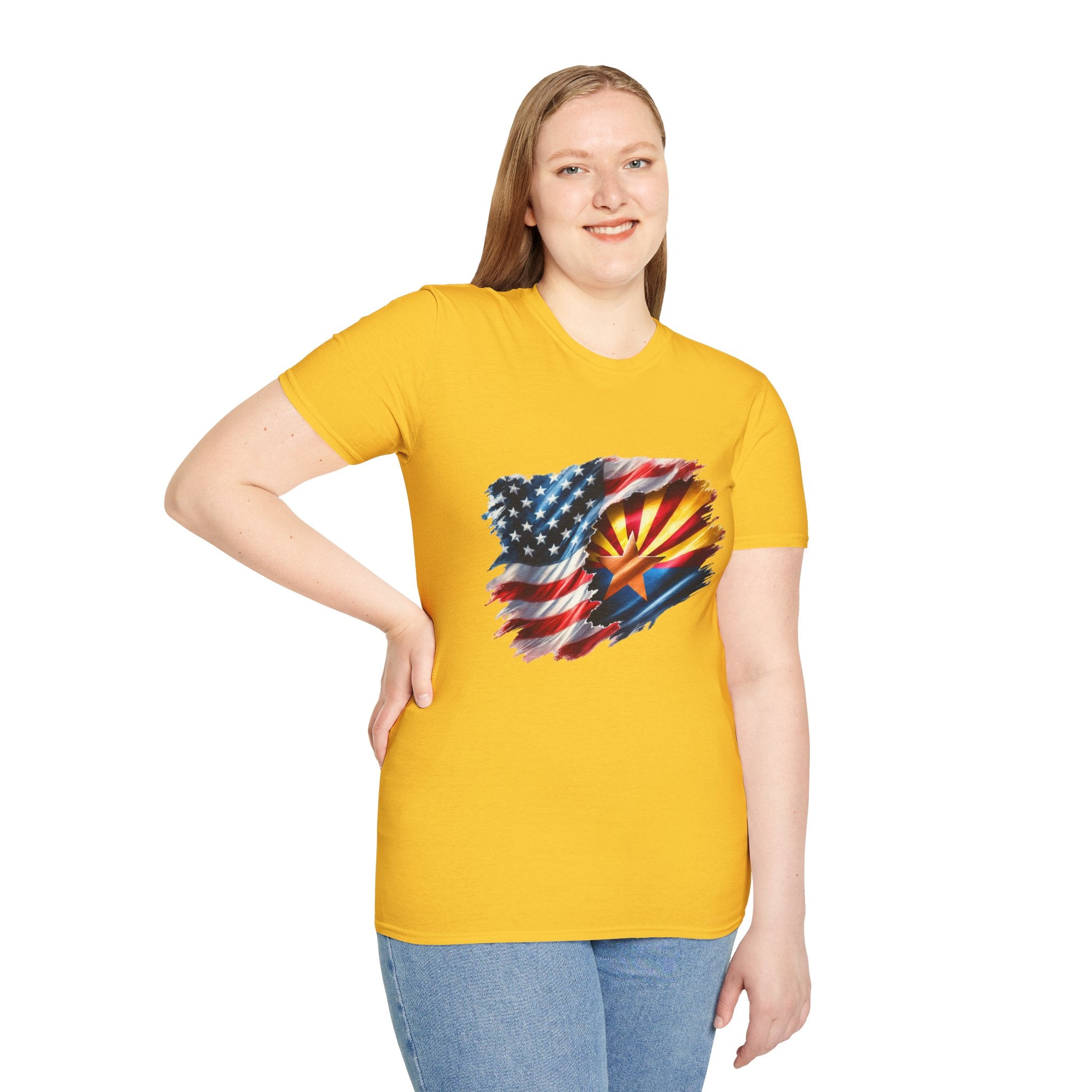 Arizona Flag with American Flag T-Shirt | Patriotic State Pride Tee