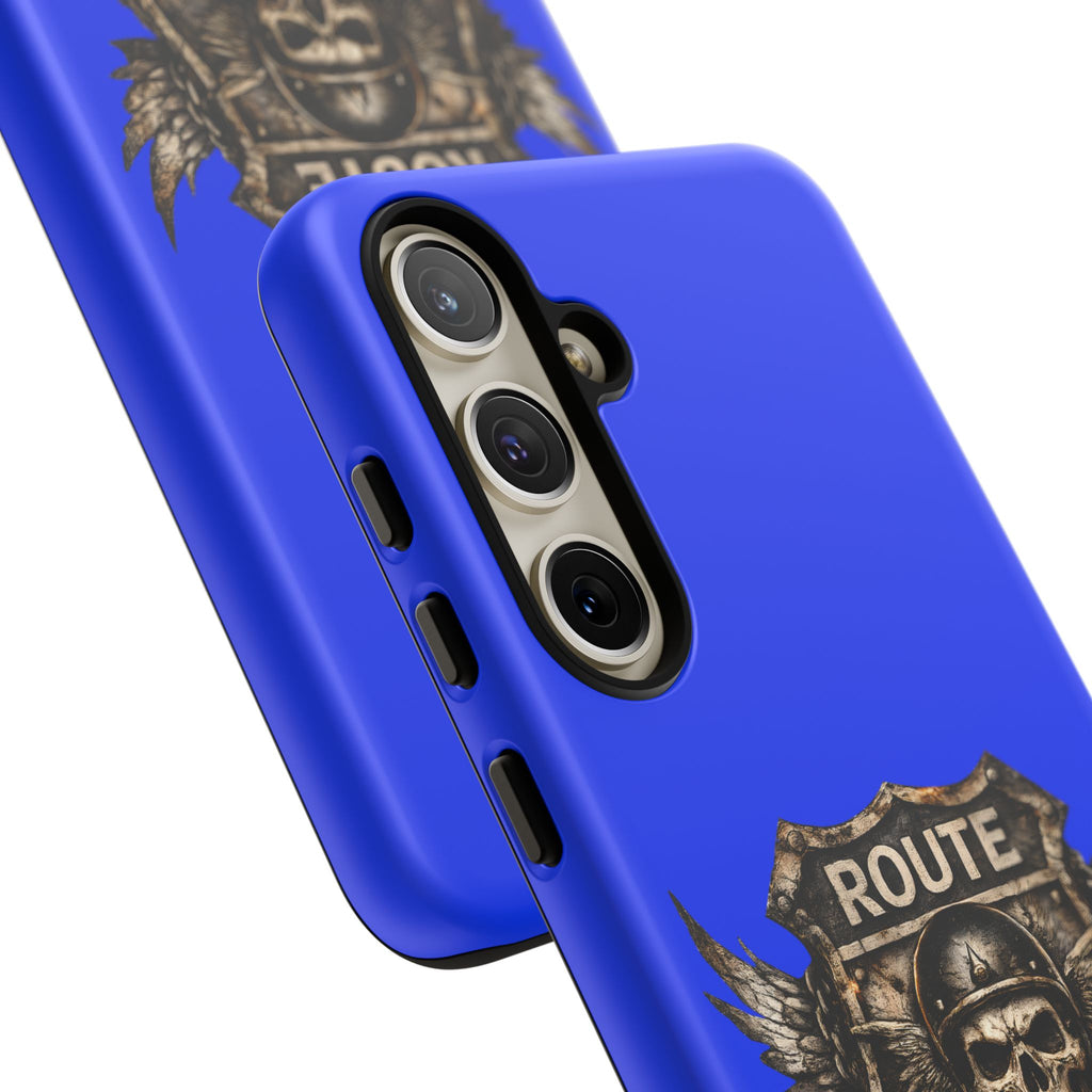 Route 66 Skull Helmet phone case | Motorcycle emblem, Ride the Legend