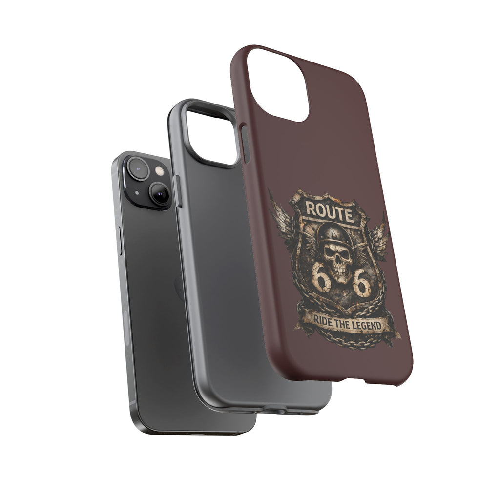 Route 66 Skull Helmet phone case | Motorcycle emblem, Ride the Legend
