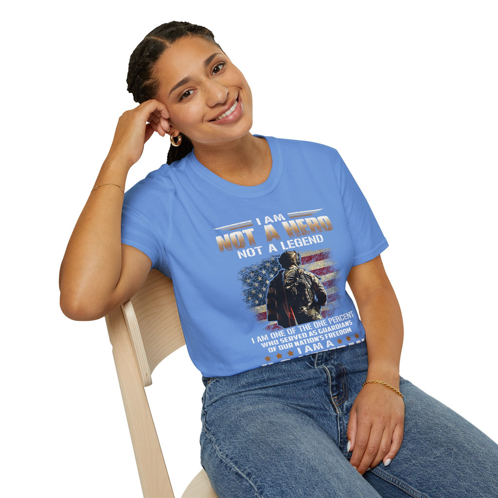 I Am Not a Hero I Am a U.S. Veteran T-Shirt | American Flag Soldier Tee