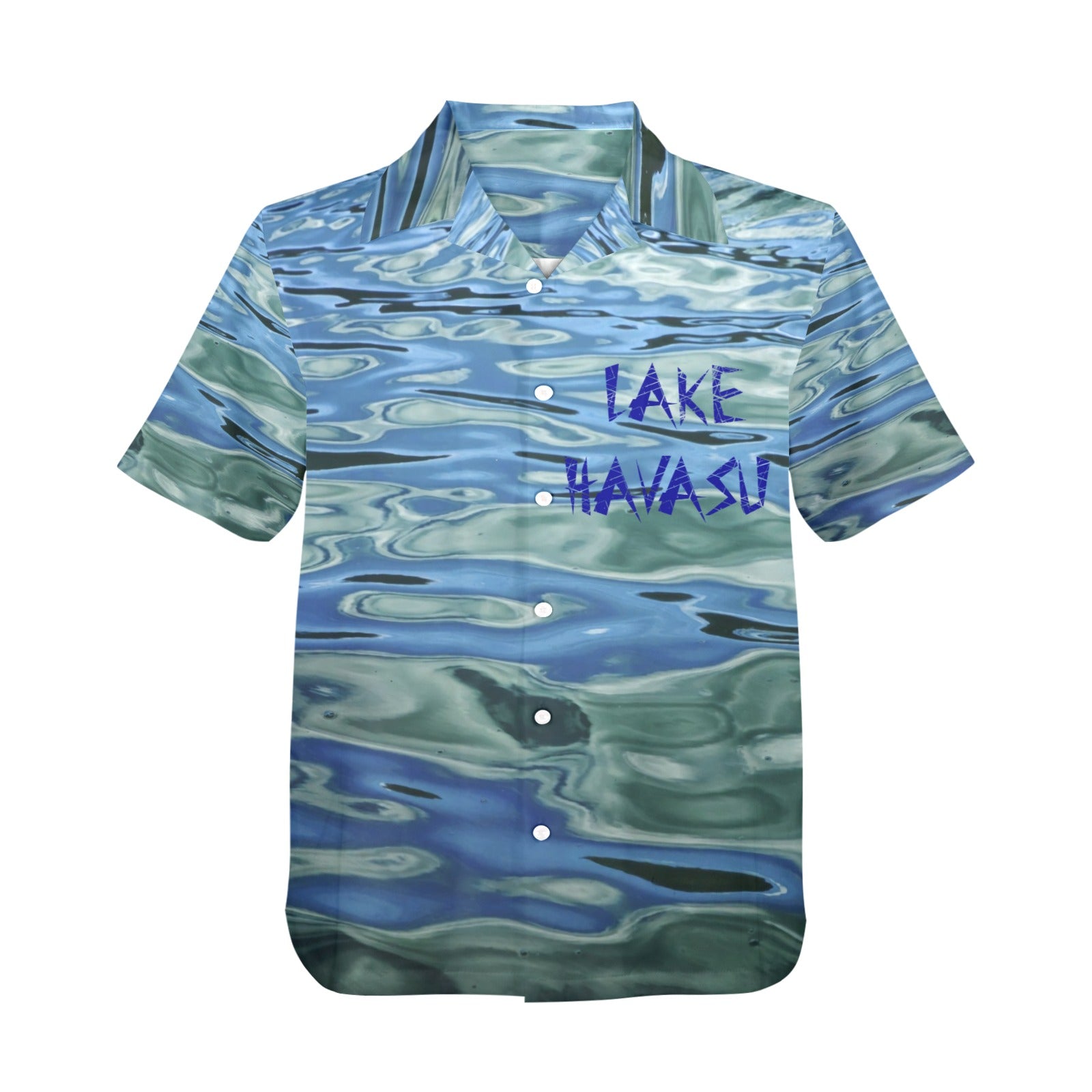 Lake Havasu Men's All Over Print Hawaiian Shirt Made In USA Ships to USA Only