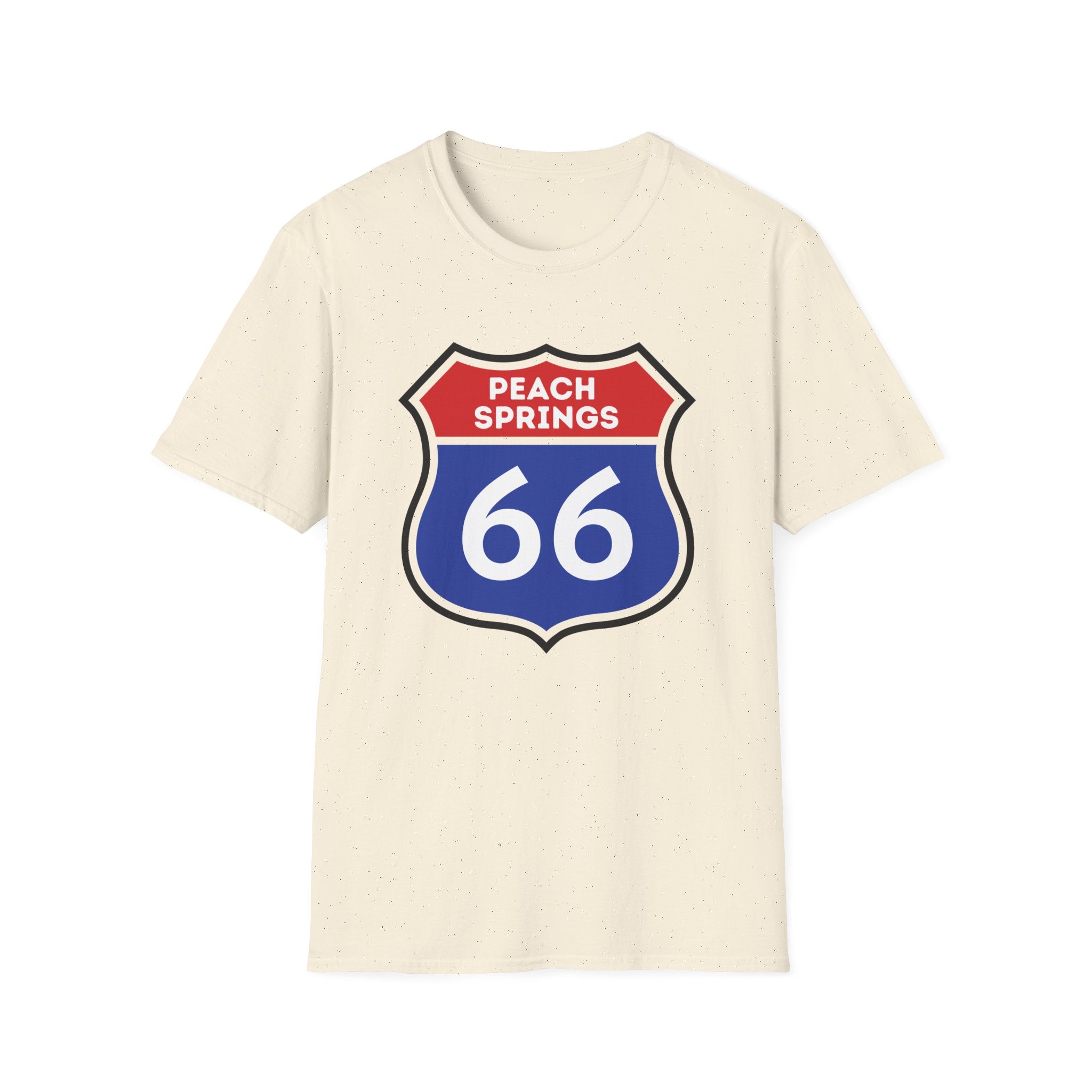 Peach Springs 66 Shield T-Shirt | Route 66 Road Sign Shirt
