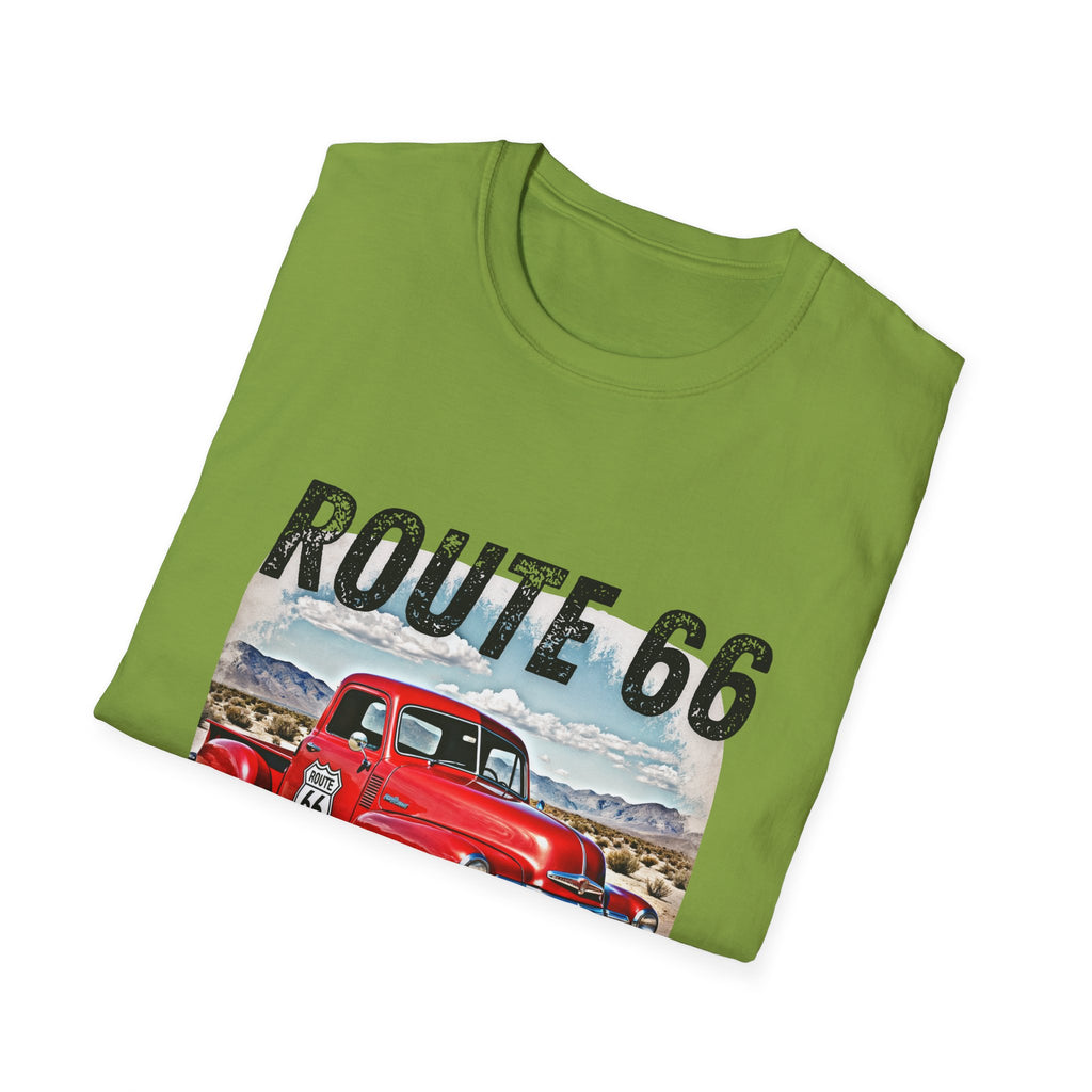 Route 66 Red Vintage Truck T-Shirt | Retro Highway Graphic
