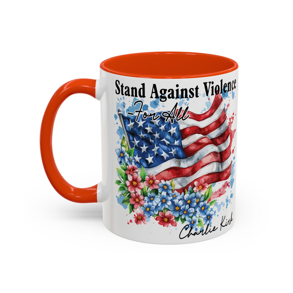 Charlie Kirk Patriotic Coffee Mugs for Inspiration, Stand Against Violence, Colorful Mugs, Gift for Activists, Tea Lovers, 4th of July