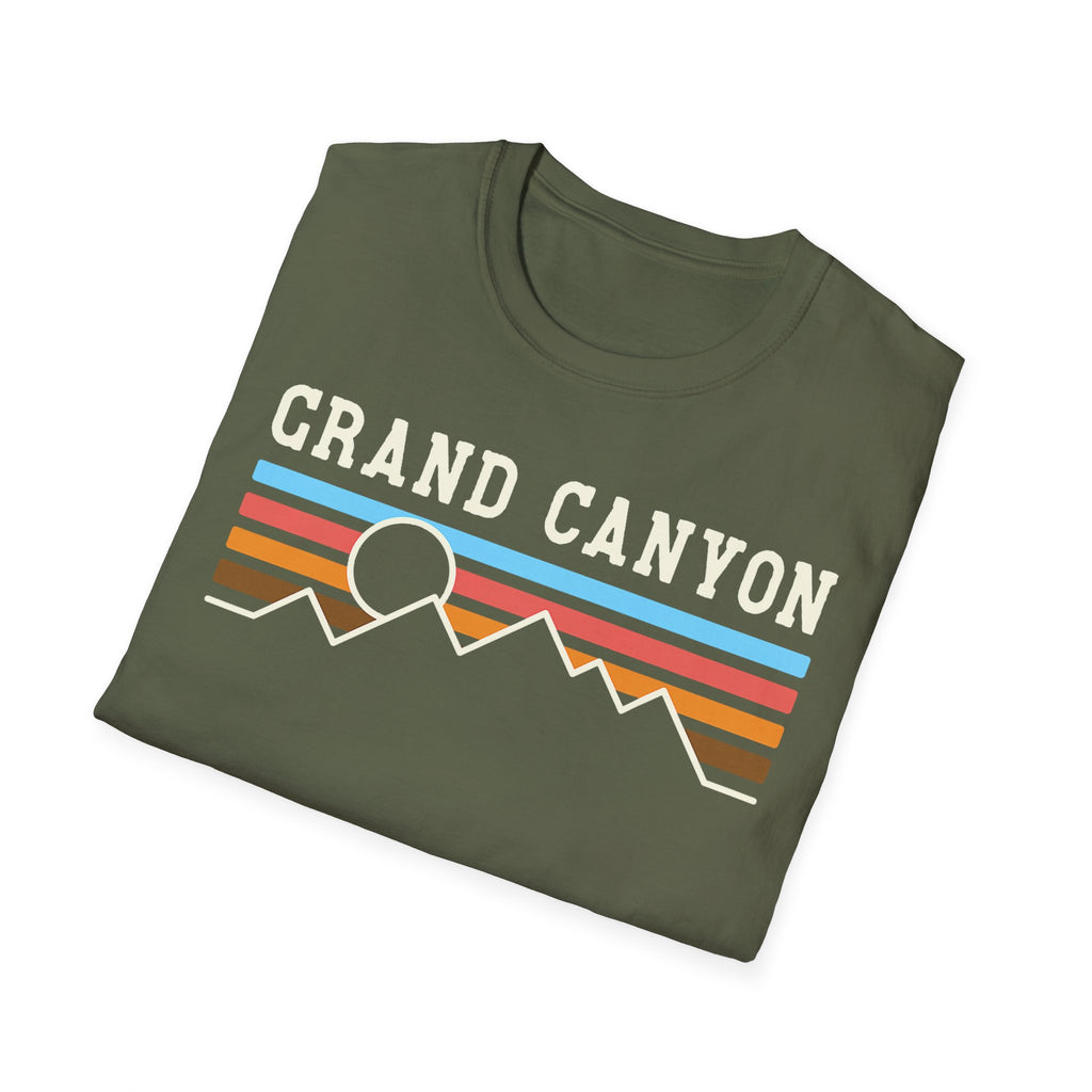 Grand Canyon Retro Sunset T-Shirt | Printed Front and Back National Park Landscape