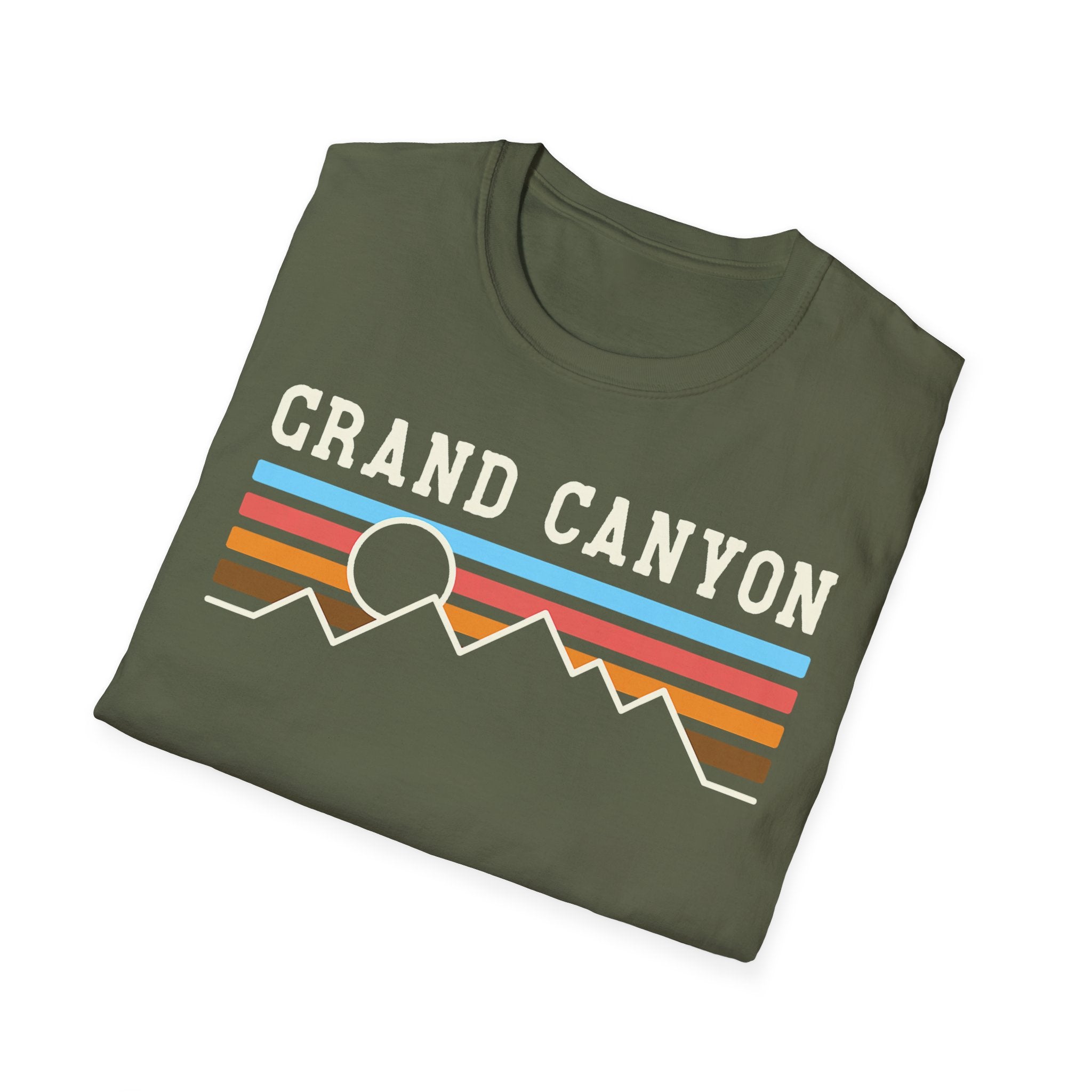 Grand Canyon Retro Sunset T-Shirt | Printed Front and Back National Park Landscape