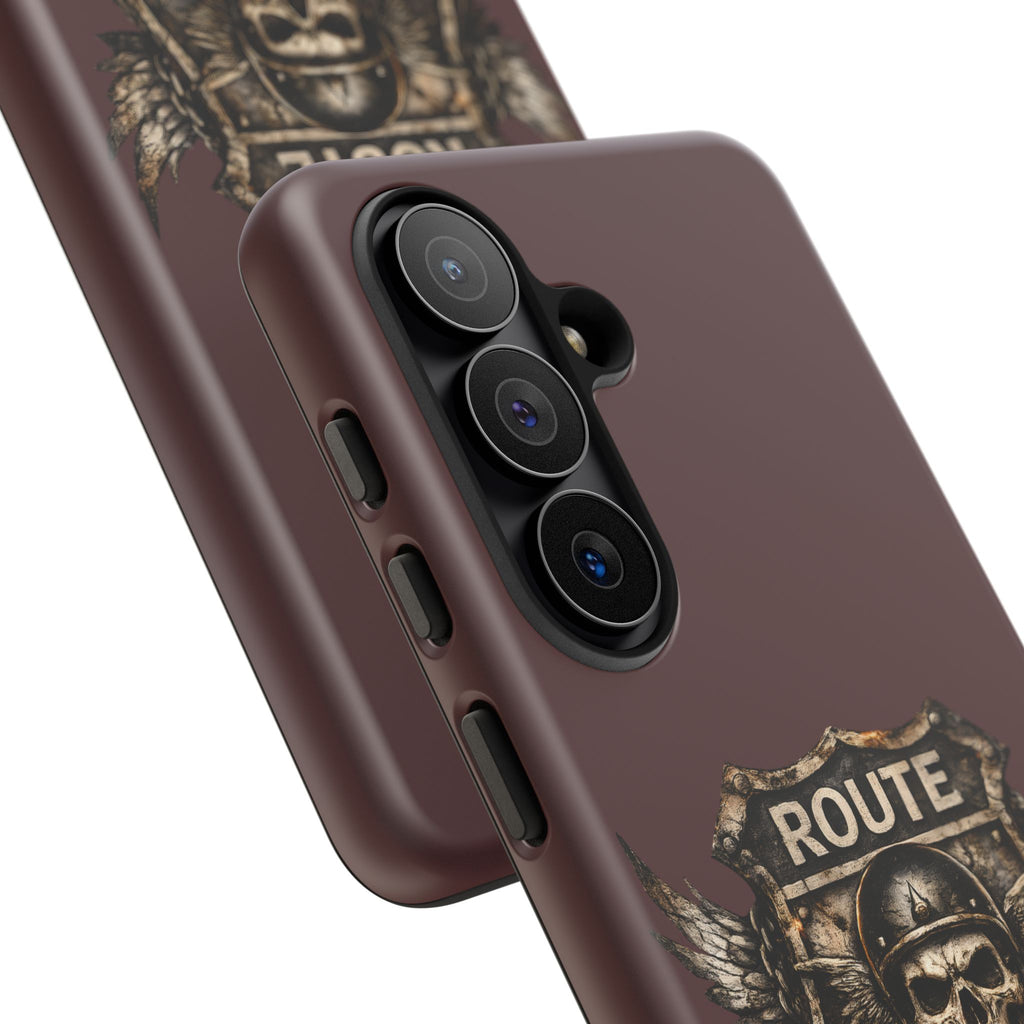 Route 66 Skull Helmet phone case | Motorcycle emblem, Ride the Legend