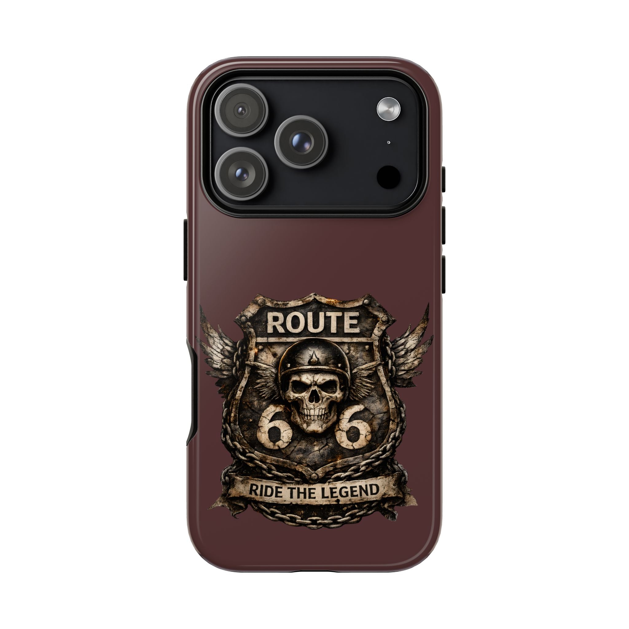 Route 66 Skull Helmet phone case | Motorcycle emblem, Ride the Legend