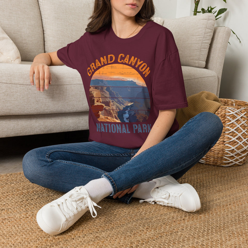 Grand Canyon National Park T-Shirt | Vintage Sunset Landscape