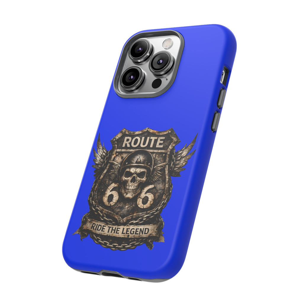Route 66 Skull Helmet phone case | Motorcycle emblem, Ride the Legend