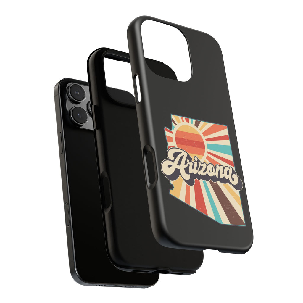 Arizona State Outline Retro Sunset Phone Case | AZ Tough Case