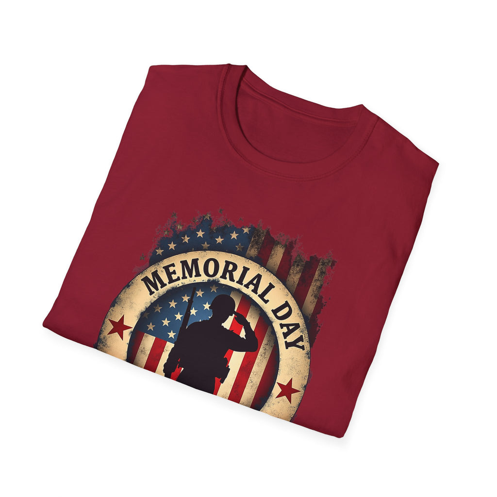 Memorial Day Remember & Honor T-Shirt | Soldier Silhouette American Flag