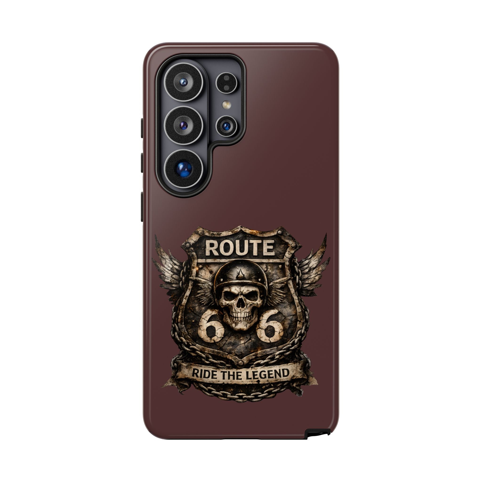 Route 66 Skull Helmet phone case | Motorcycle emblem, Ride the Legend