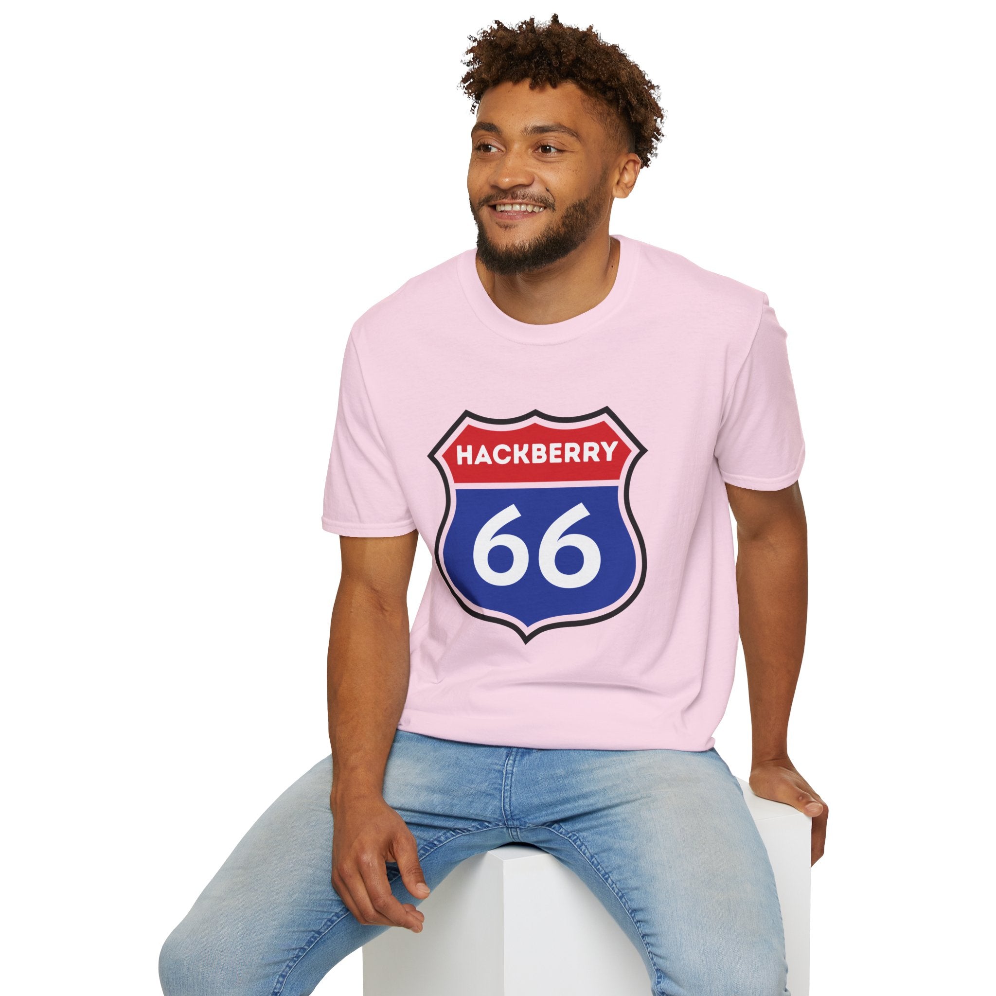 Hackberry 66 Shield T-Shirt | Route 66 Road Sign Tee