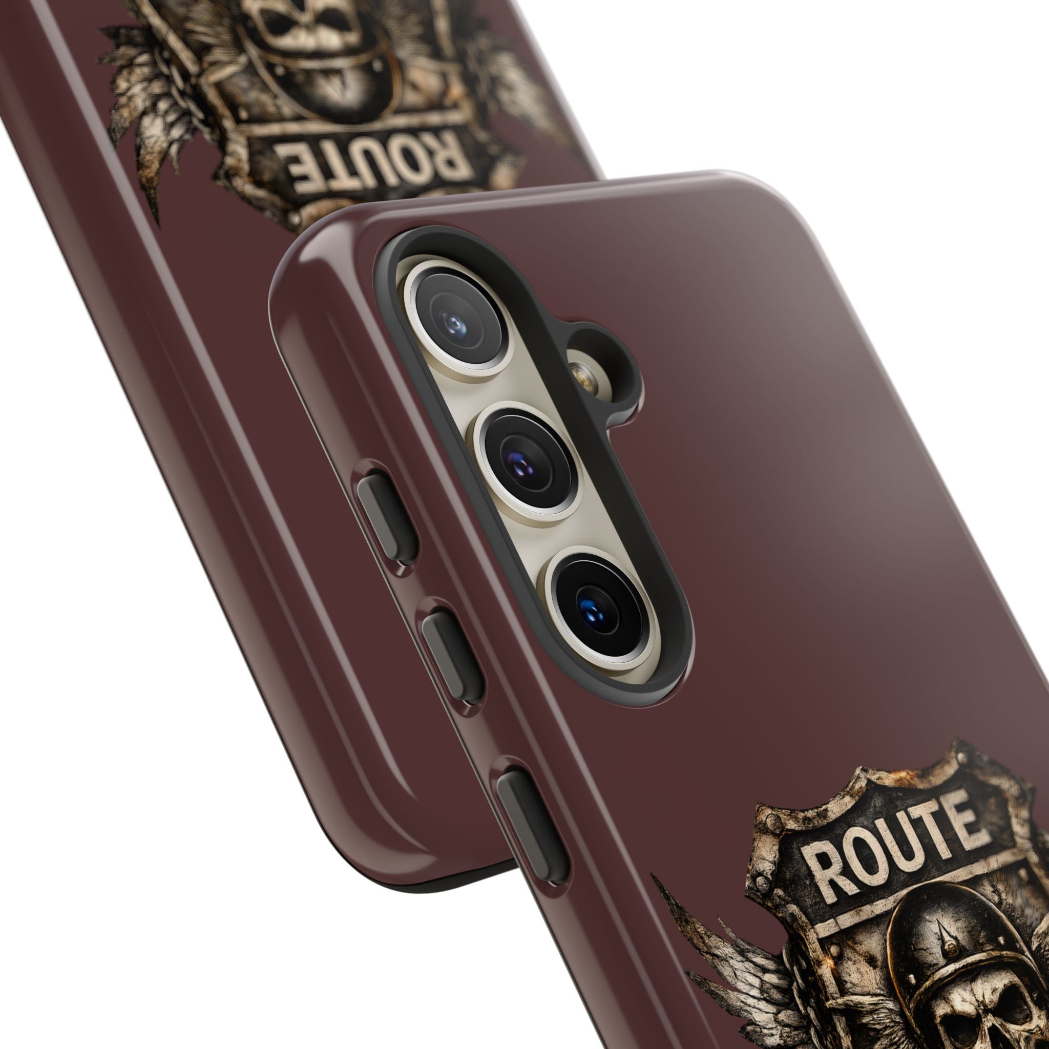 Route 66 Skull Helmet phone case | Motorcycle emblem, Ride the Legend