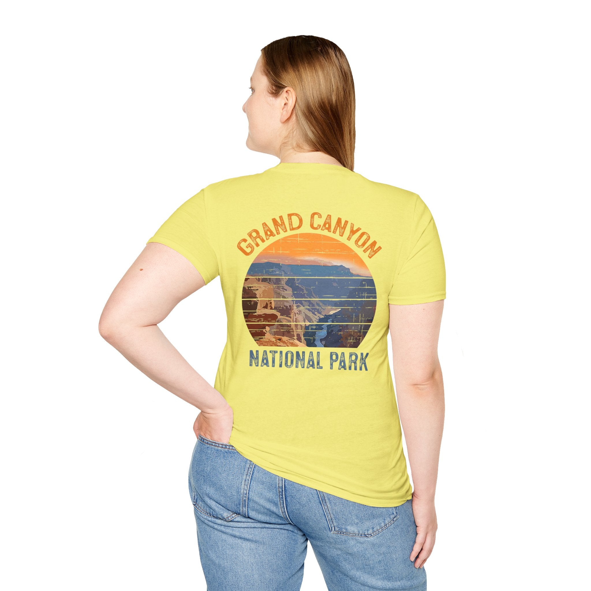 Grand Canyon Retro Sunset T-Shirt | Printed Front and Back National Park Landscape