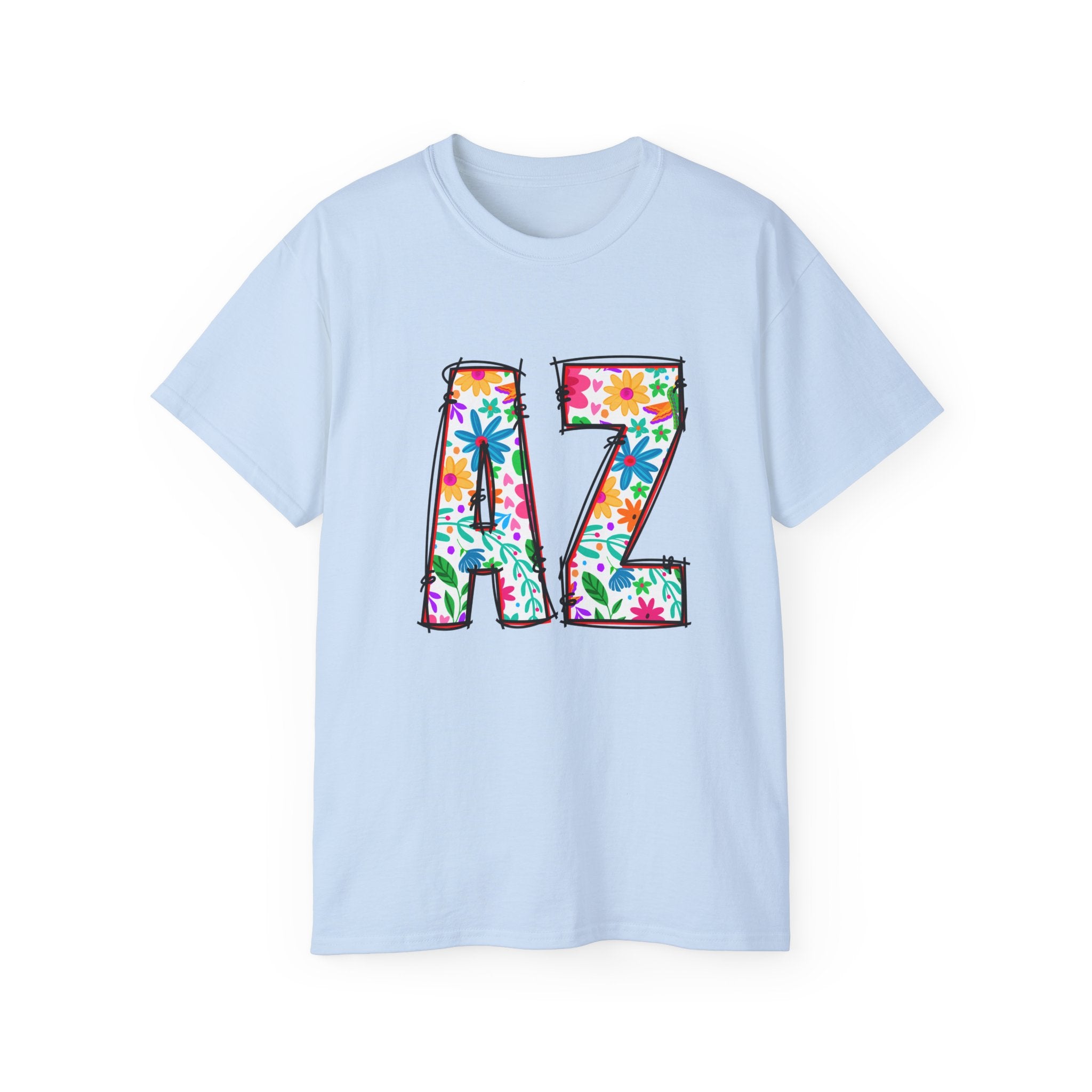 Floral AZ Tee - Mens and Womans Unisex Ultra Cotton Shirt, Perfect for AZ Pride, Summer Festivals, Casual Wear, Gifts for Him/Her